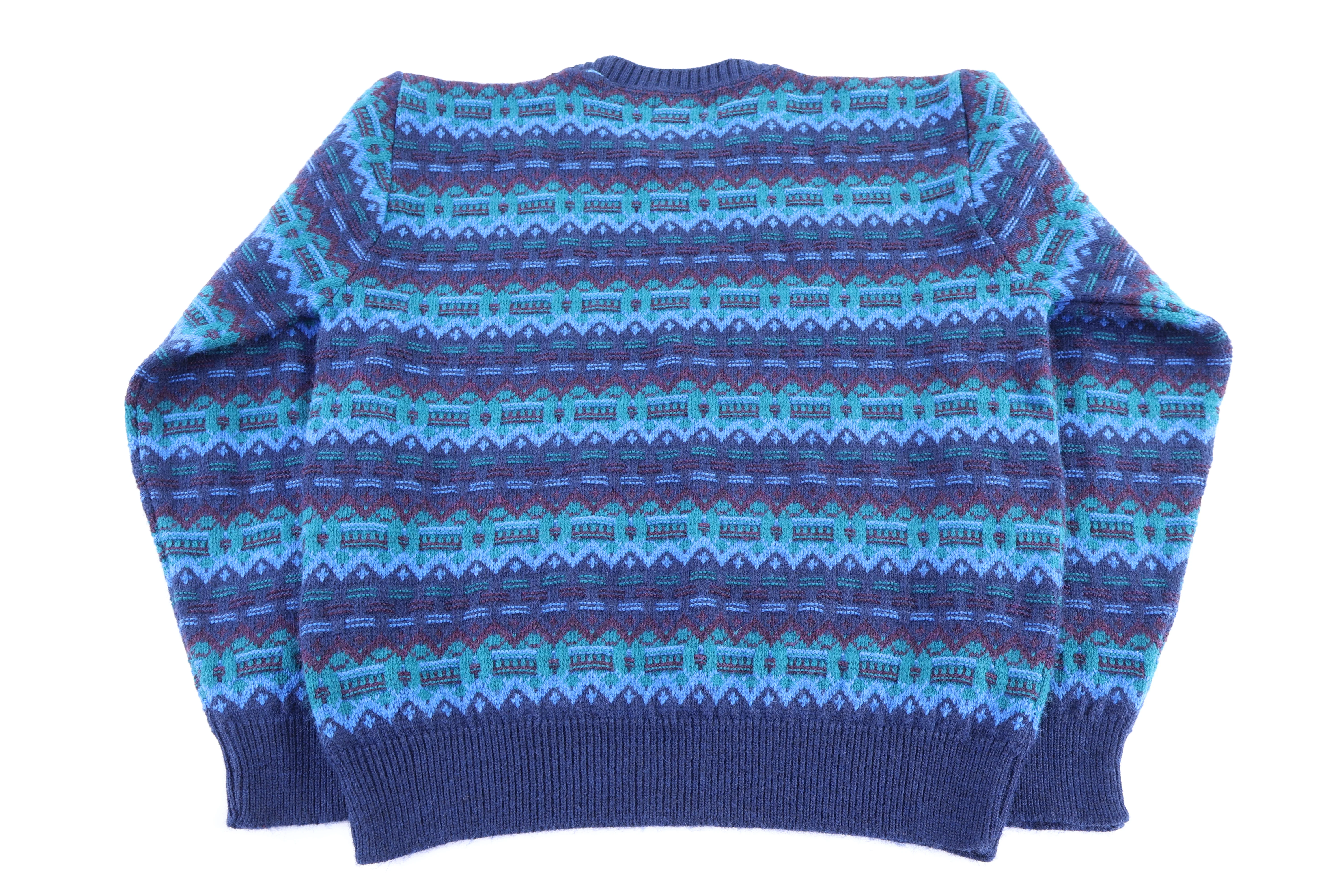 90's Red St. James Multicolor Knit Sweater - Image 2