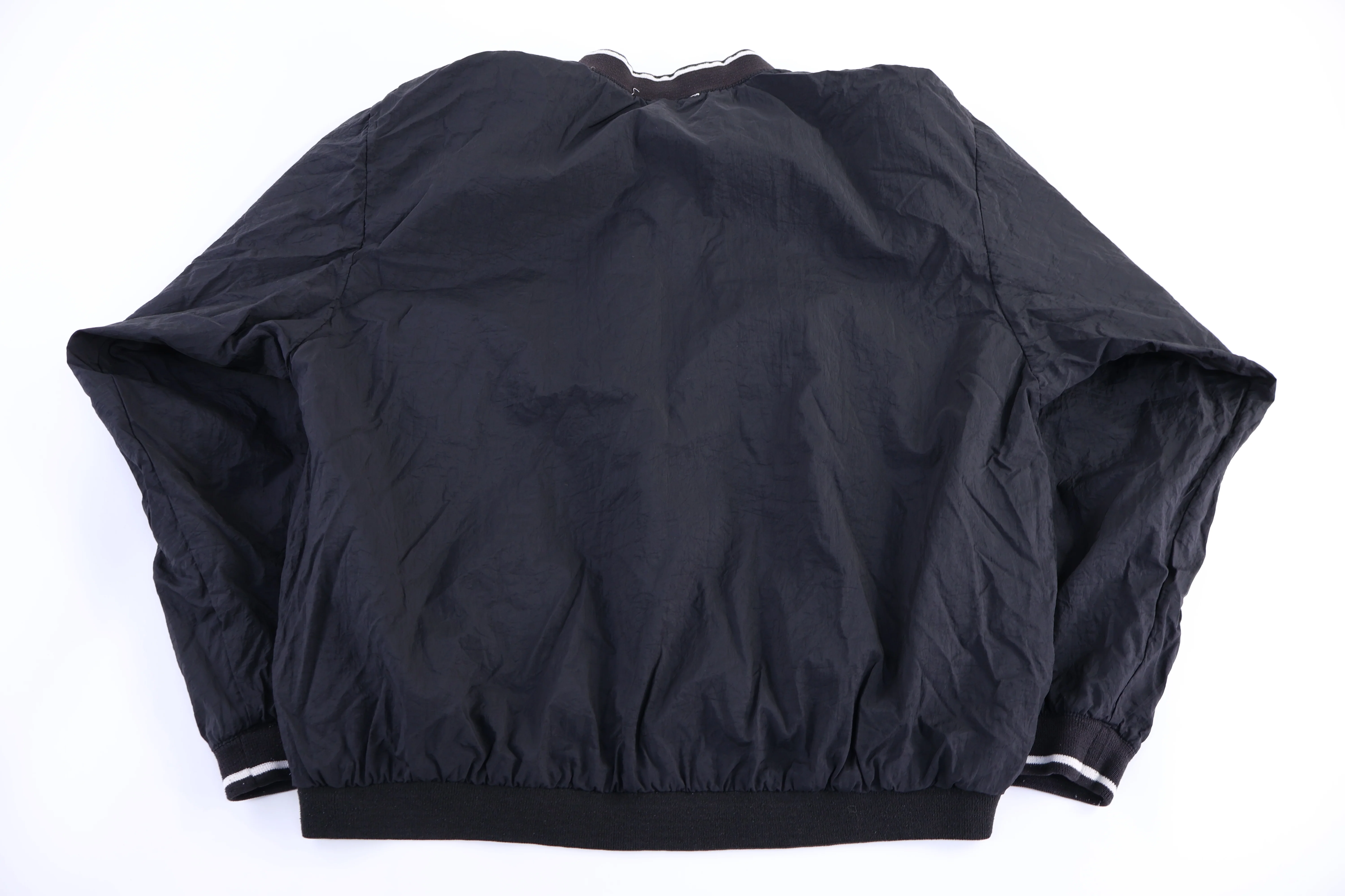 90's Reebok Embroidered Logo Black Pullover Windbreaker - Image 2