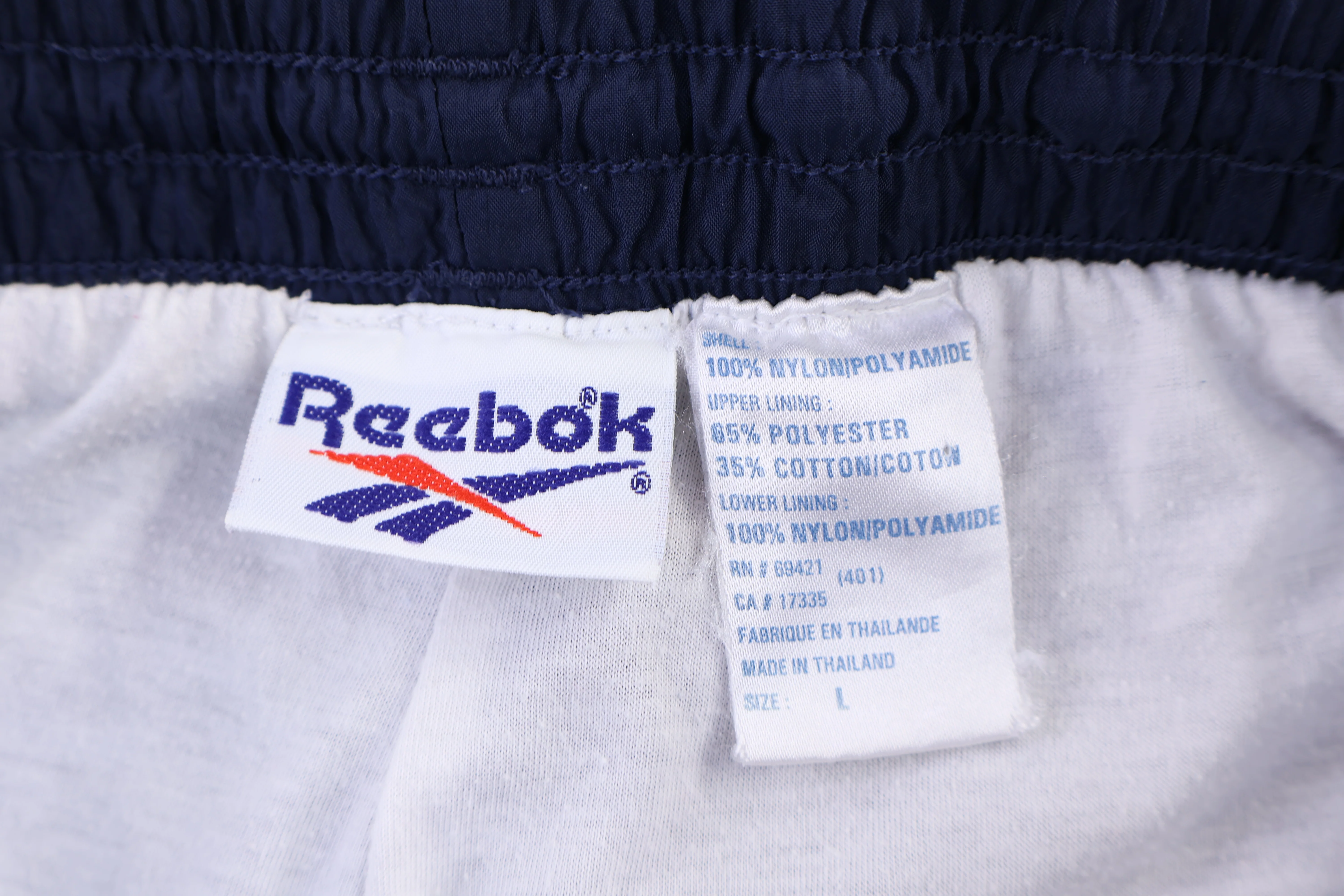 90's Reebok Embroidered Logo Blue Pants - Image 3
