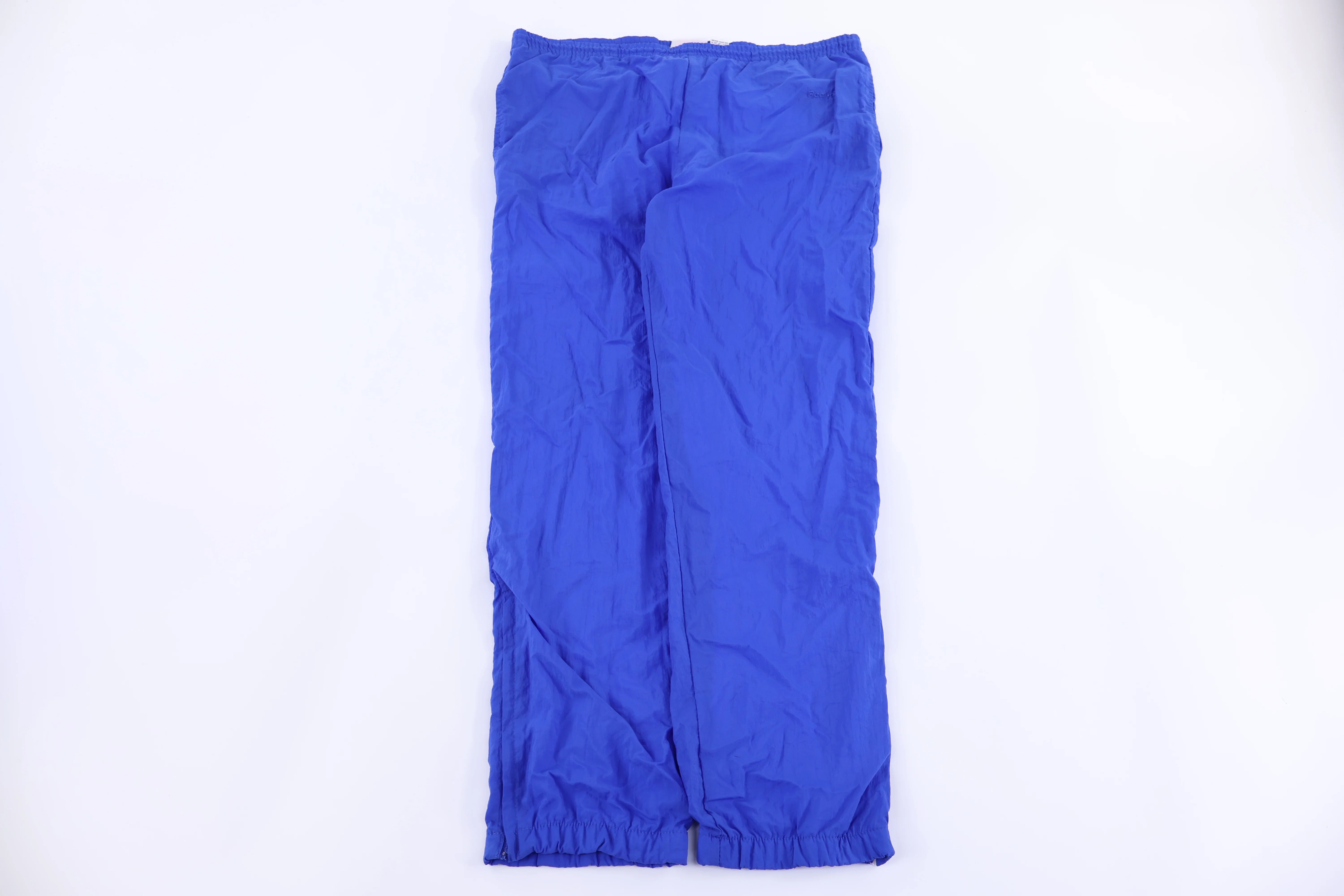 90's Reebok Embroidered Logo Blue Track Pants