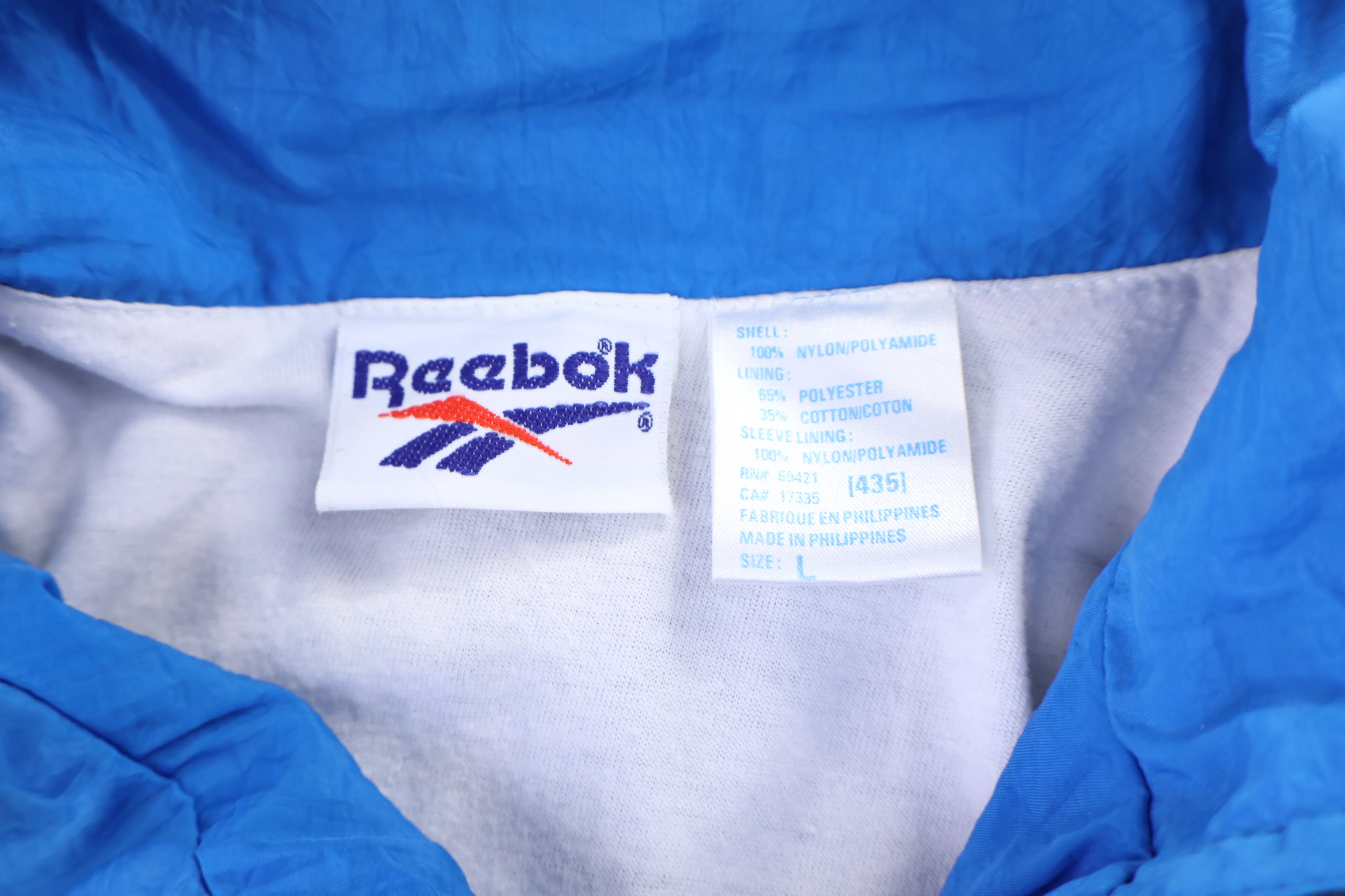 90's Reebok Embroidered Logo Full Zip Windbreaker - Image 3