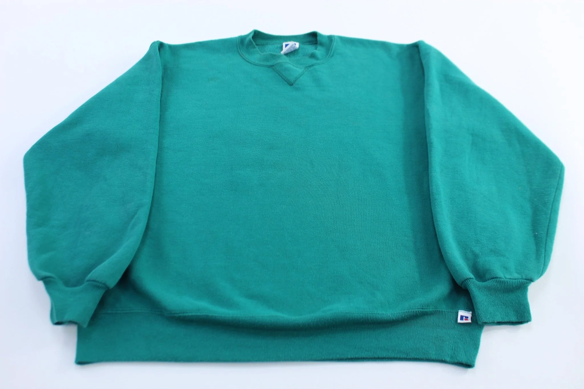 90's Russell Athletic Turquoise Blank Sweatshirt