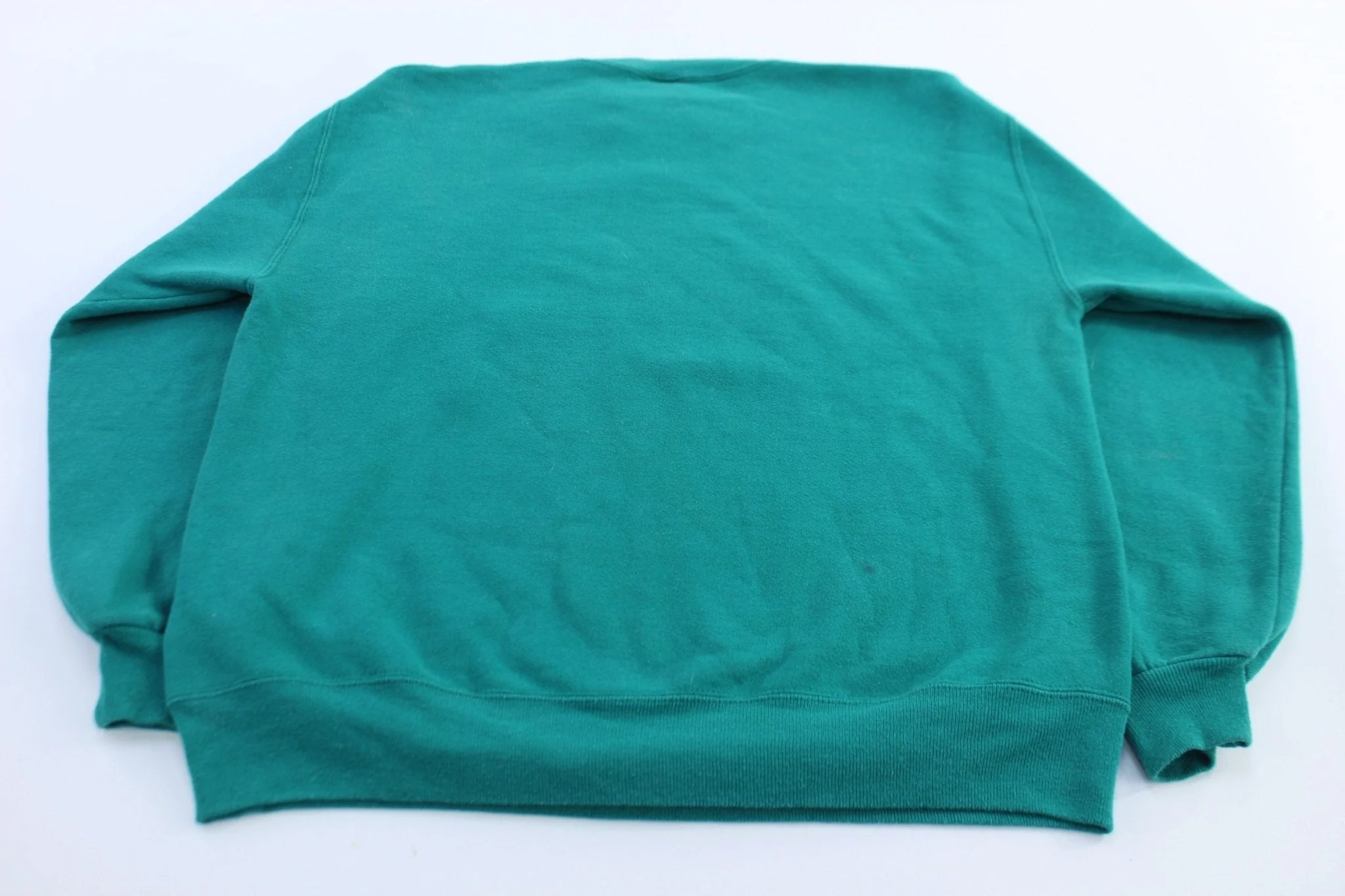 90's Russell Athletic Turquoise Blank Sweatshirt - Image 2
