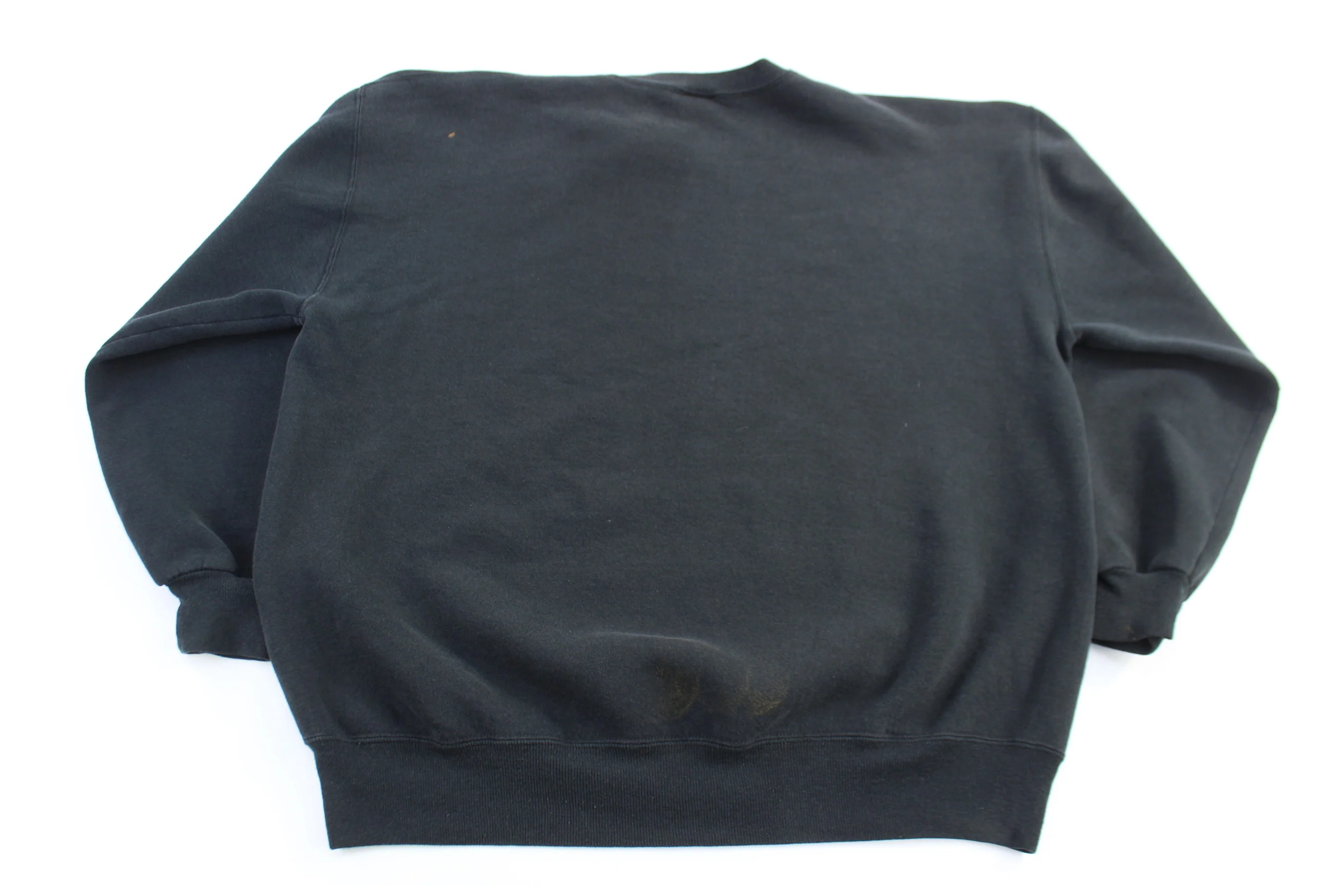 90's Russell Athletics Black Blank Sweatshirt - Image 2