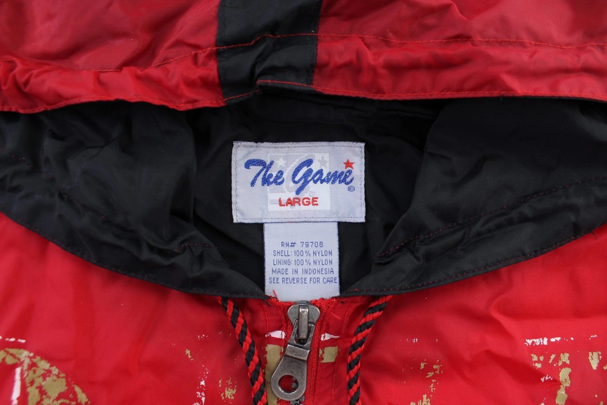 90's San Francisco 49ers Black & Red Zip Up Jacket - Image 3