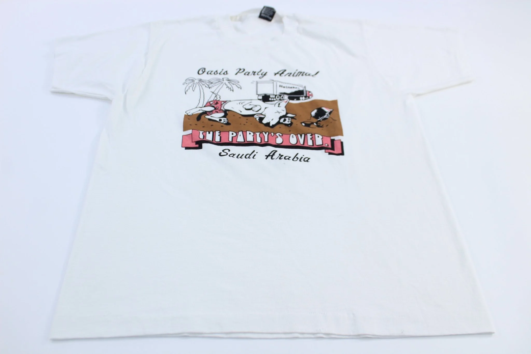 90's Saudi Arabia Oasis Party Animal Heineken T-Shirt