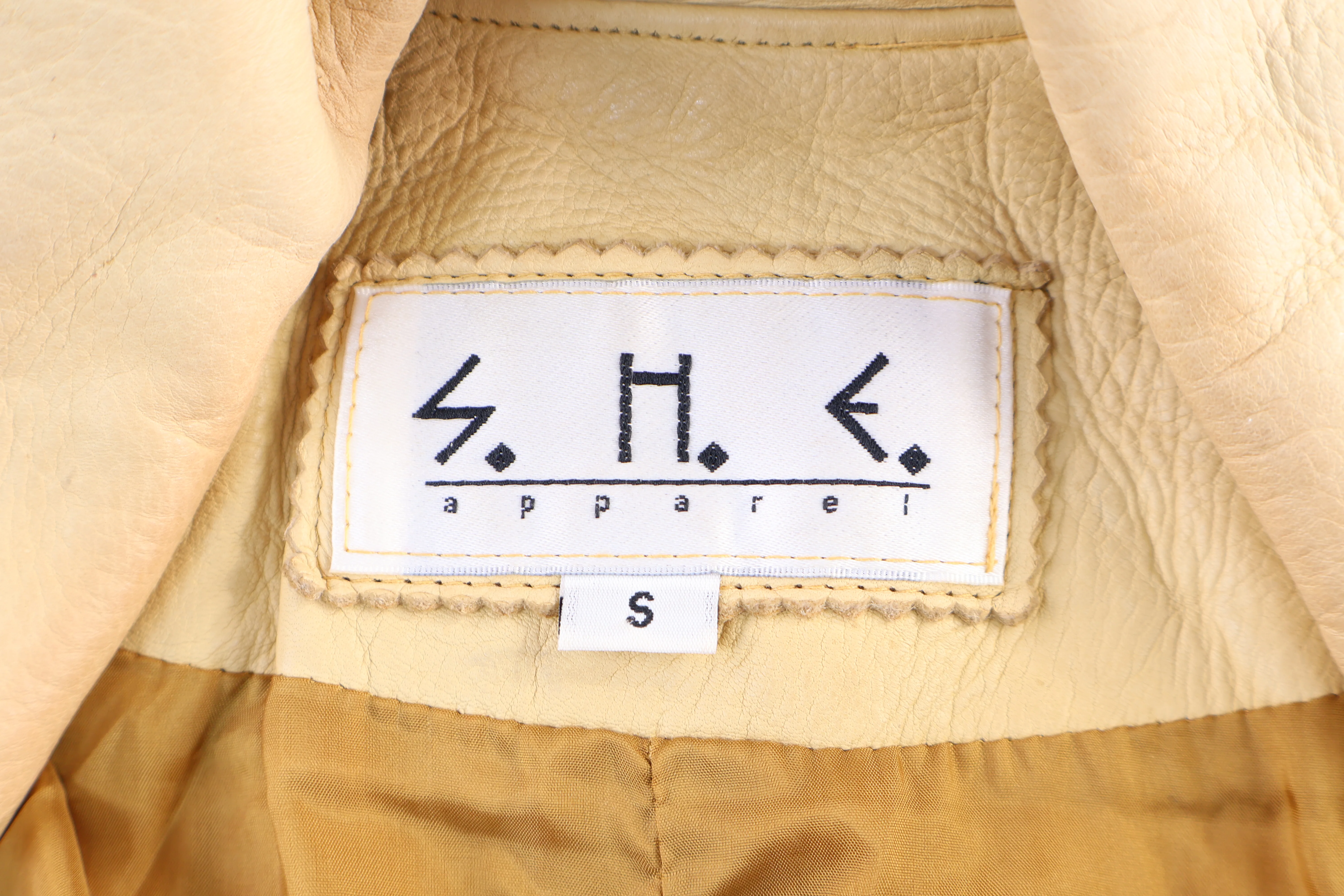 90's SHE Apparel Tan Fringe Leather Jacket - Image 4