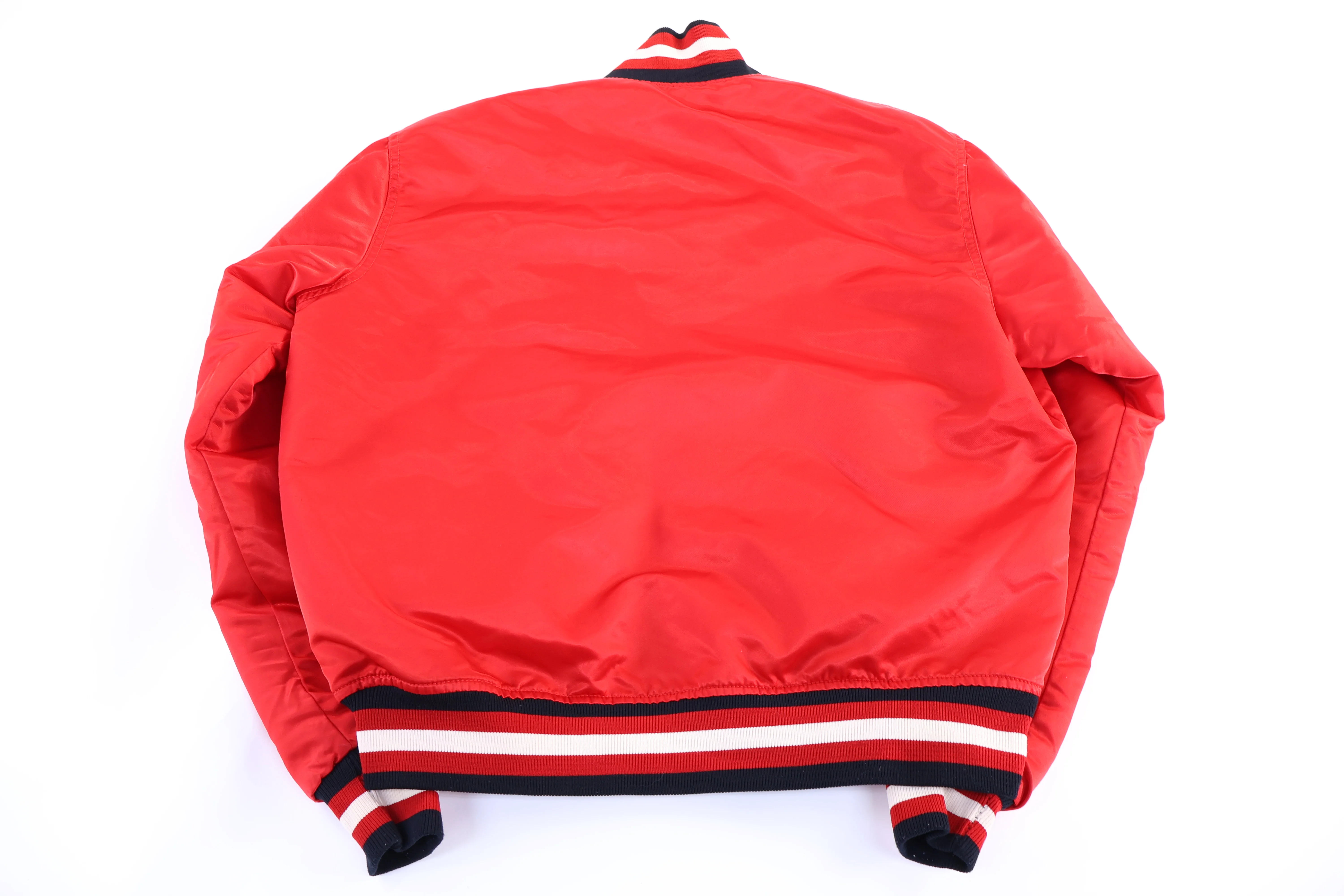 90's Starter Chicago Blackhawks Hockey Bomber Jacket - Image 3