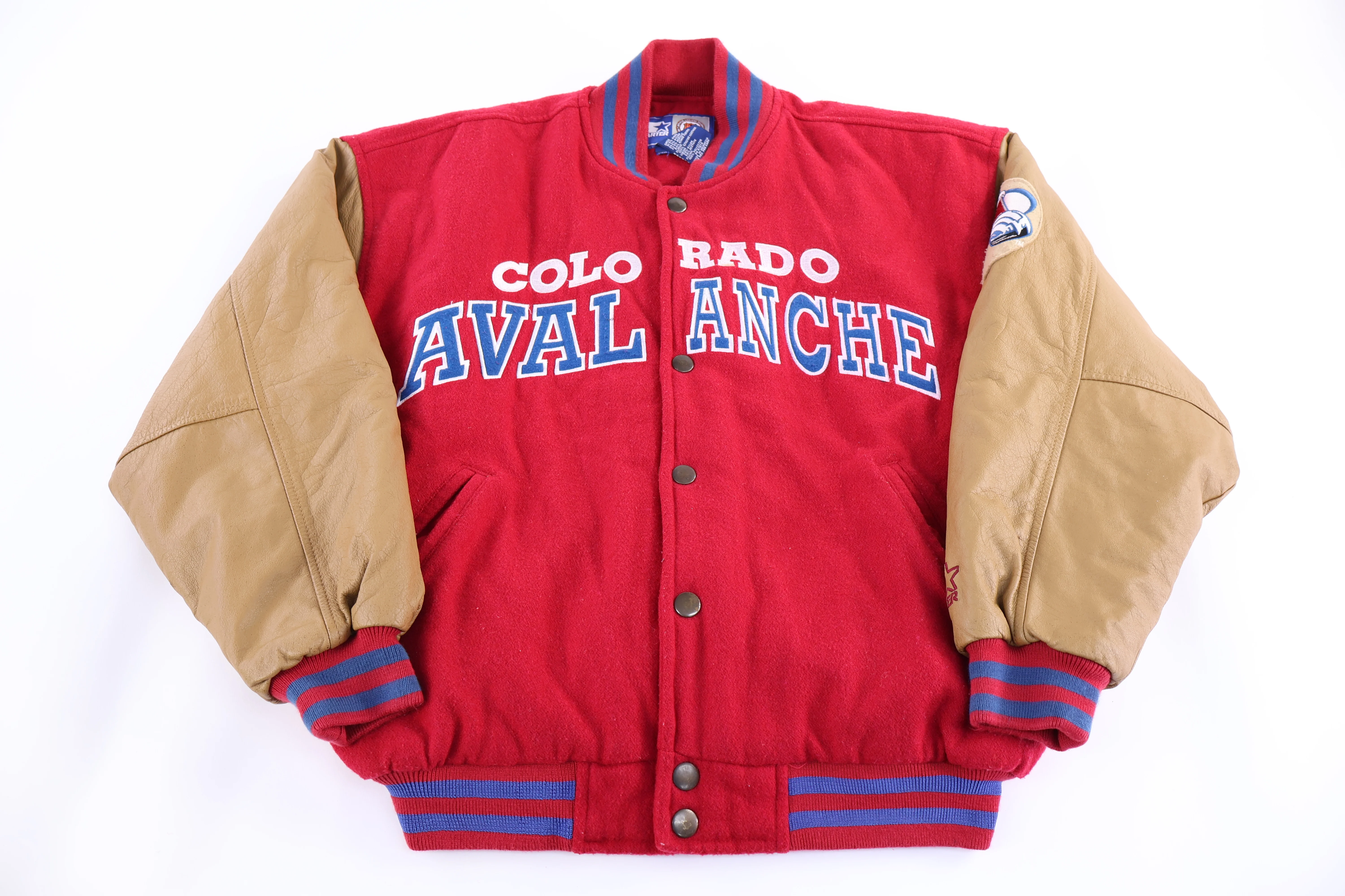 90's Starter Colorado Avalanche Hockey Letterman Jacket
