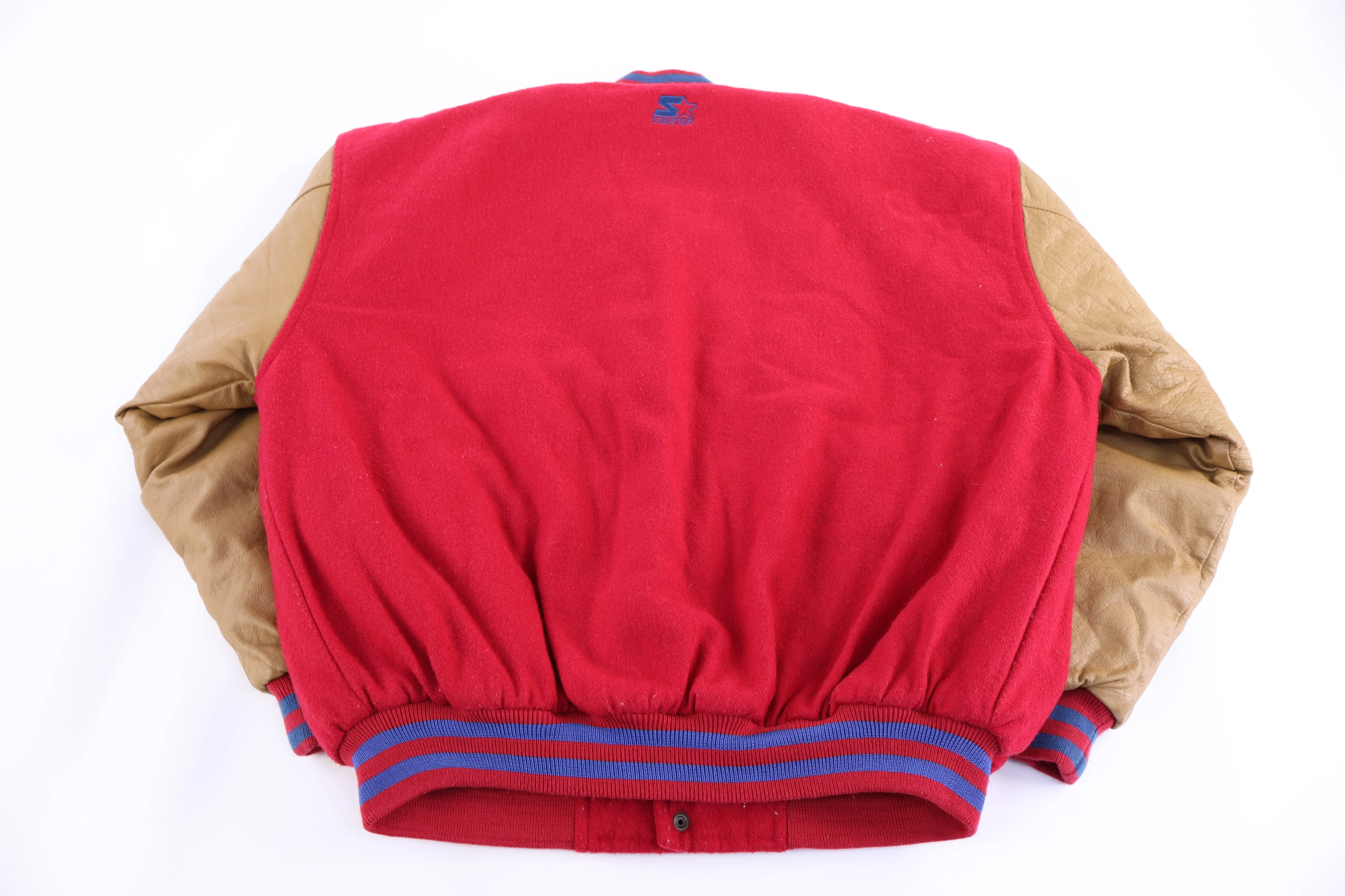 90's Starter Colorado Avalanche Hockey Letterman Jacket - Image 2
