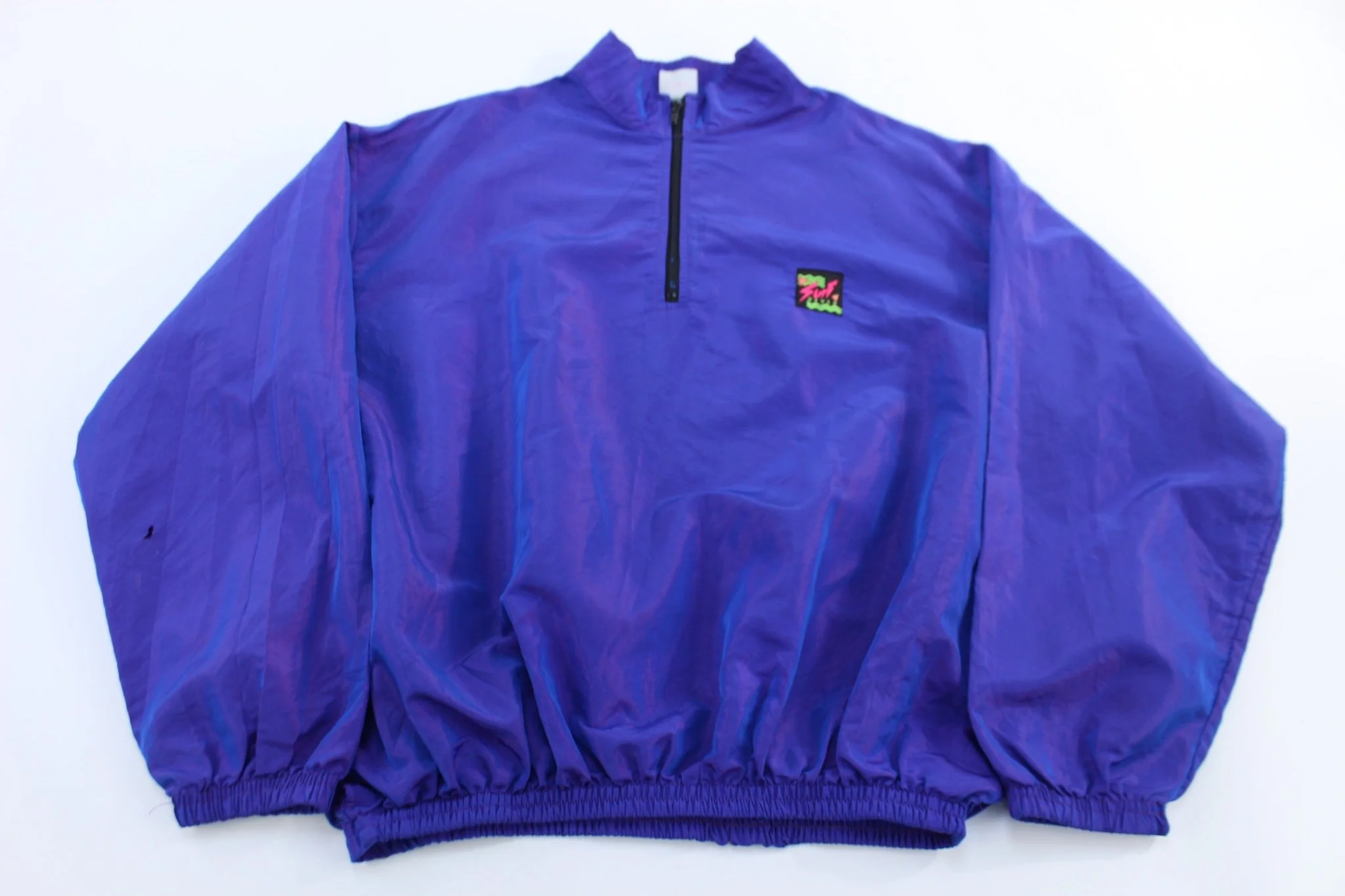 90's Surf Style Quarter Zip Windbreaker