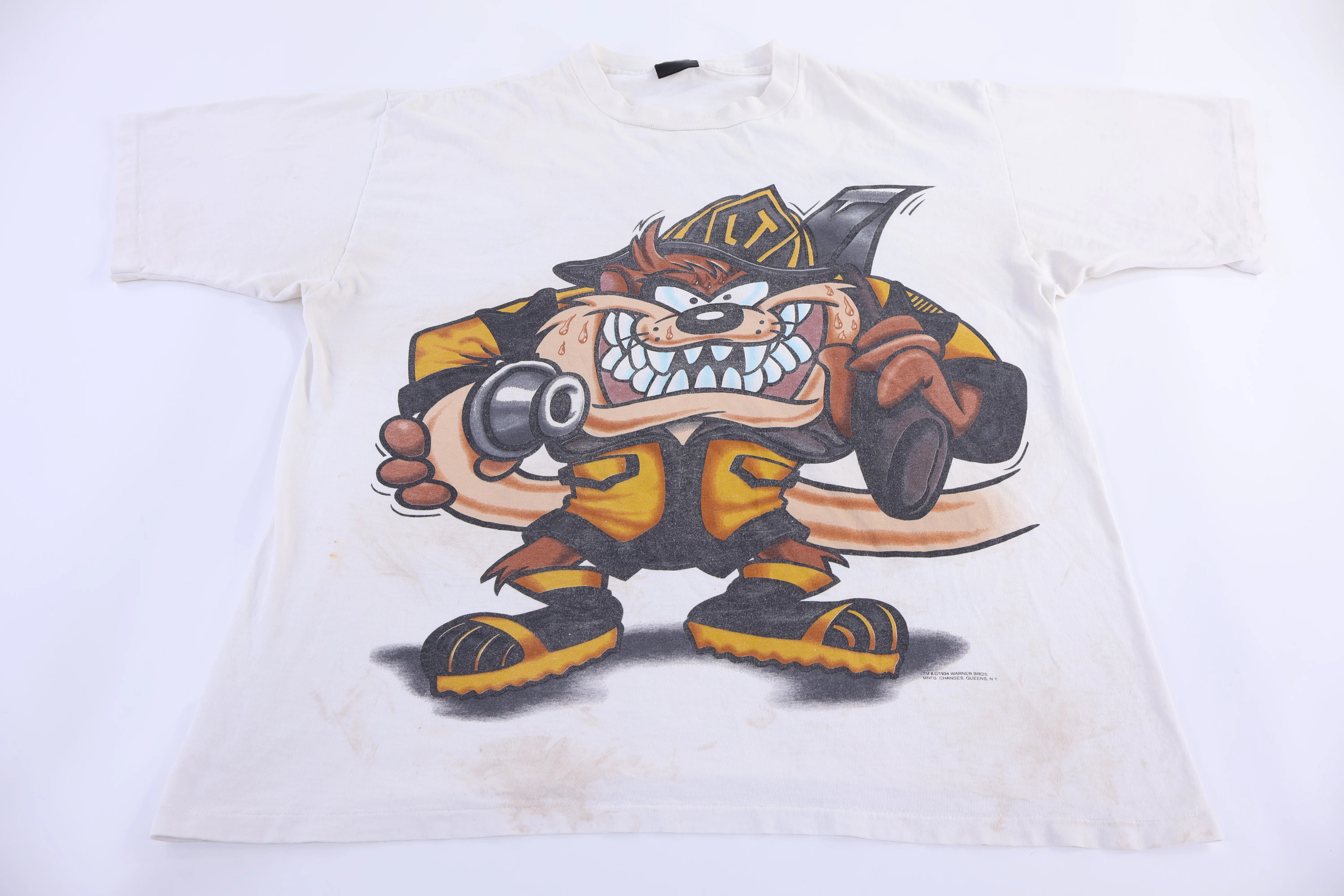 90's Taz the Devil Firefighter Graphic T-shirt