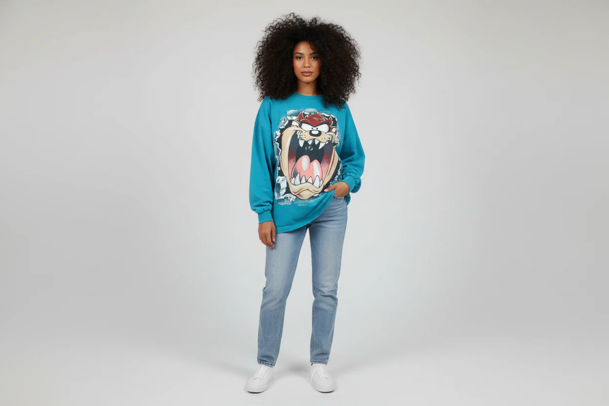 90's Taz the Devil Graphic LS T-shirt