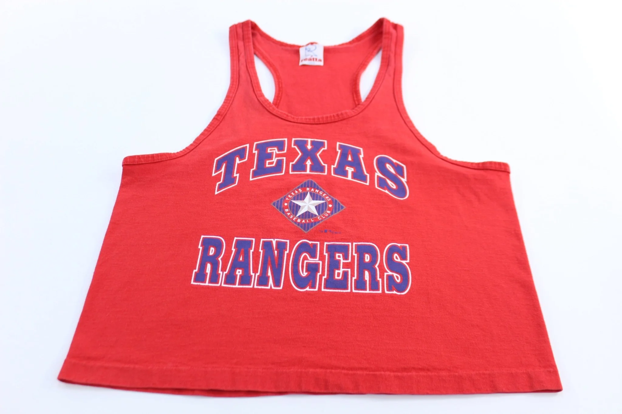 90's Texas Rangers Baseball Red Tank Top
