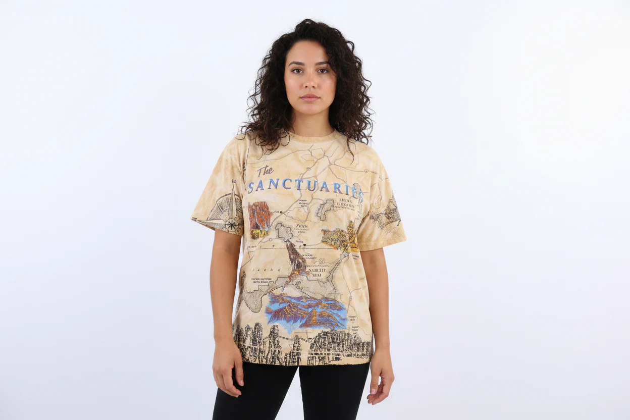 90's The Sanctuaries All Over Graphic T-shirt