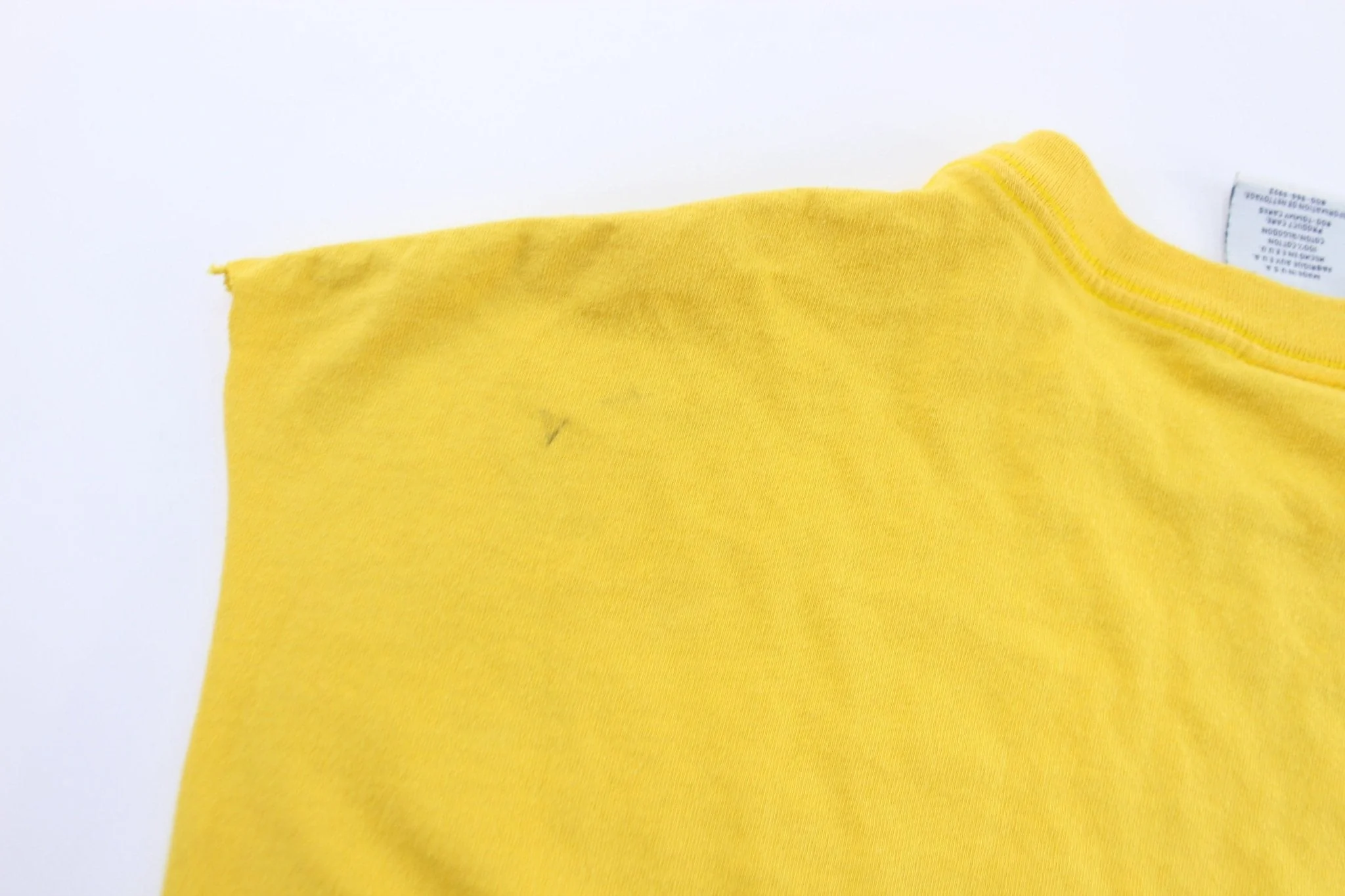 90's Tommy Hilfiger Jeans Yellow Tank Top - Image 3