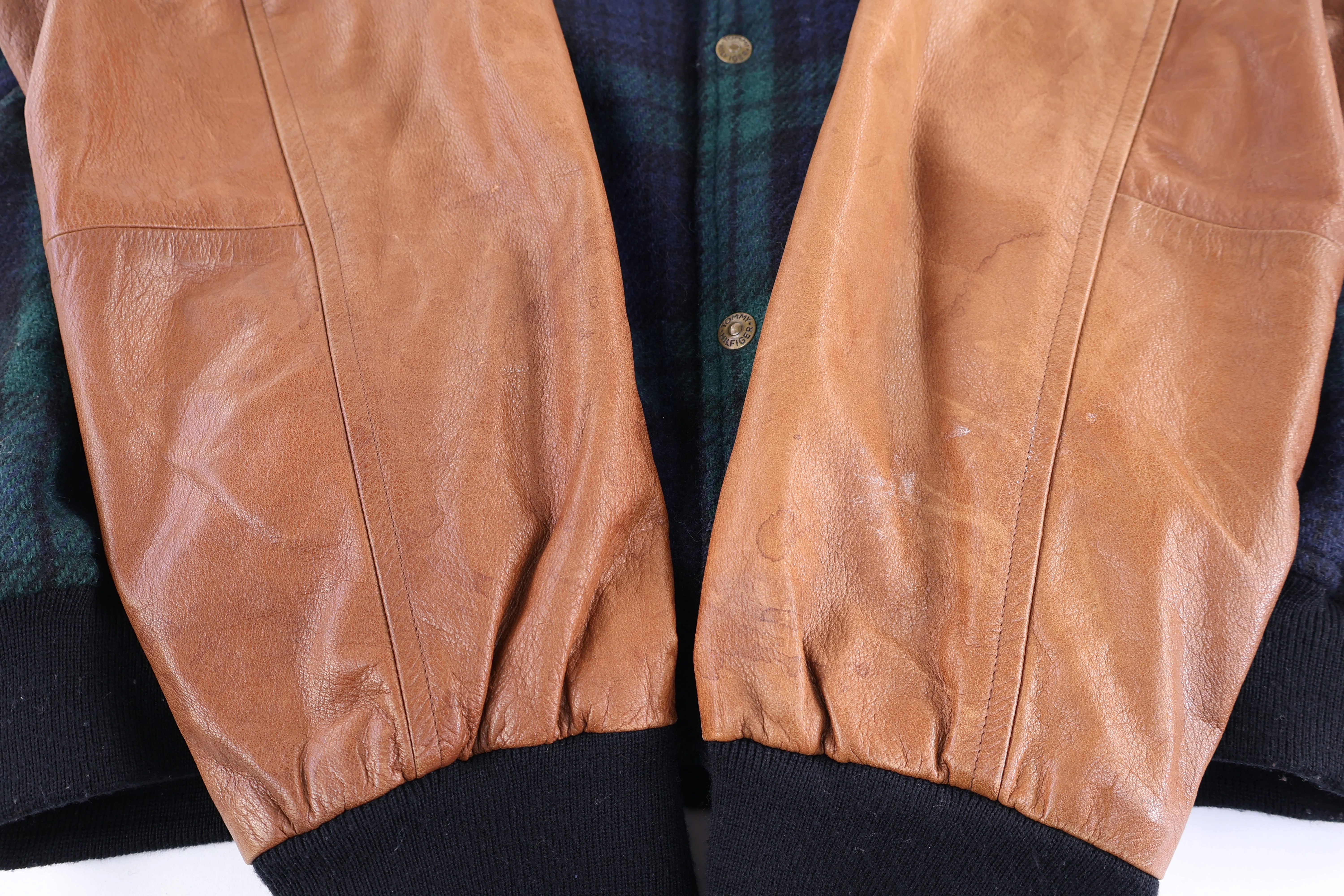 90's Tommy Hilfiger Plaid Bomber Jacket - Image 3