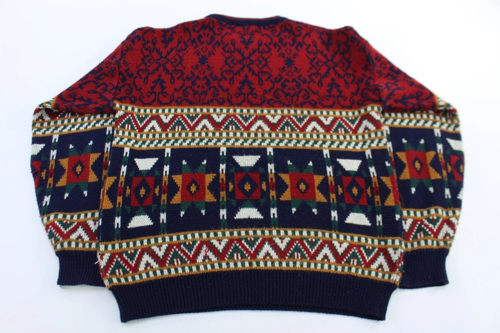 90's Trend Basics Multipatterned Knit Sweater - Image 3