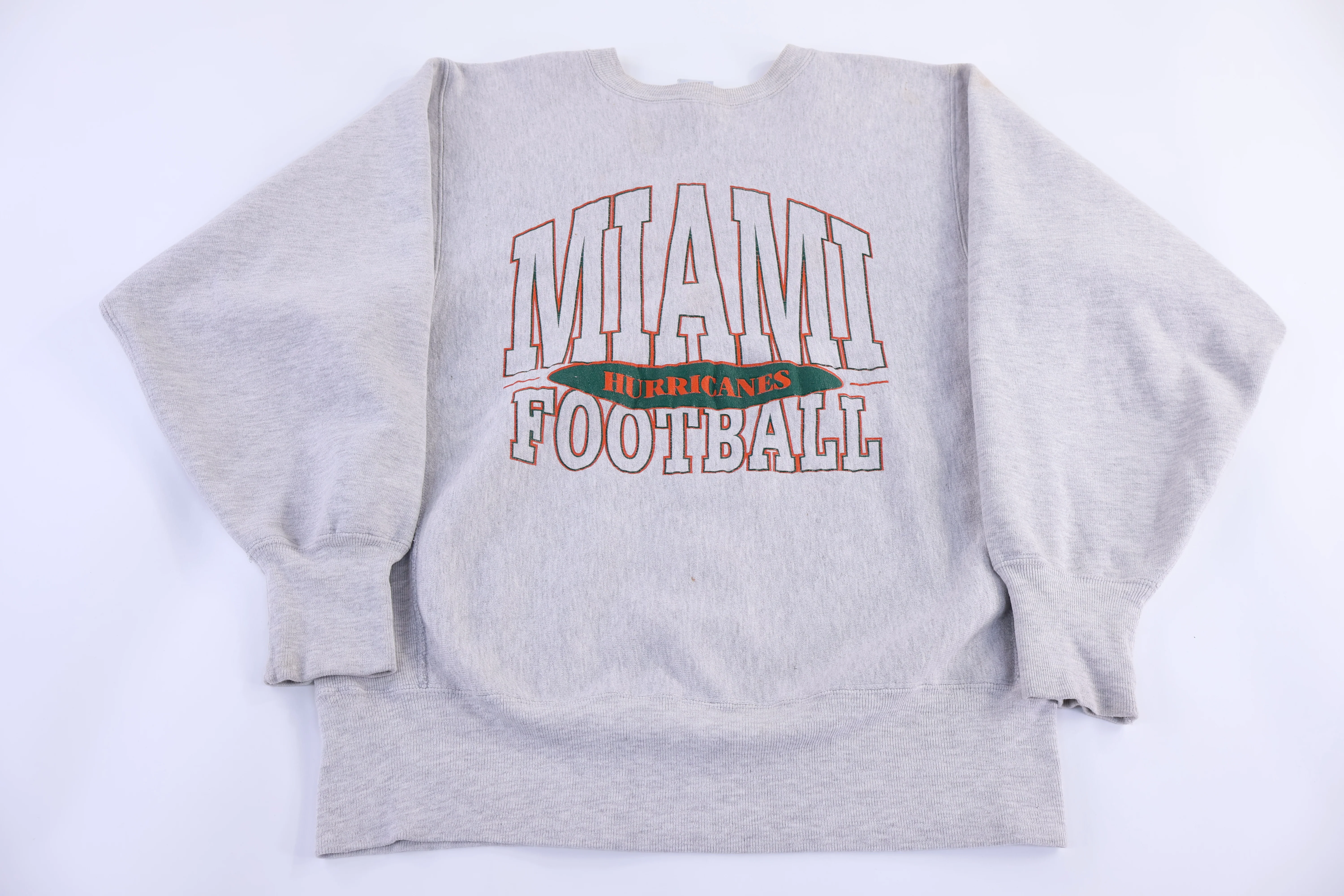 90's University of Miami Football Reverse Weave Sweatshirt