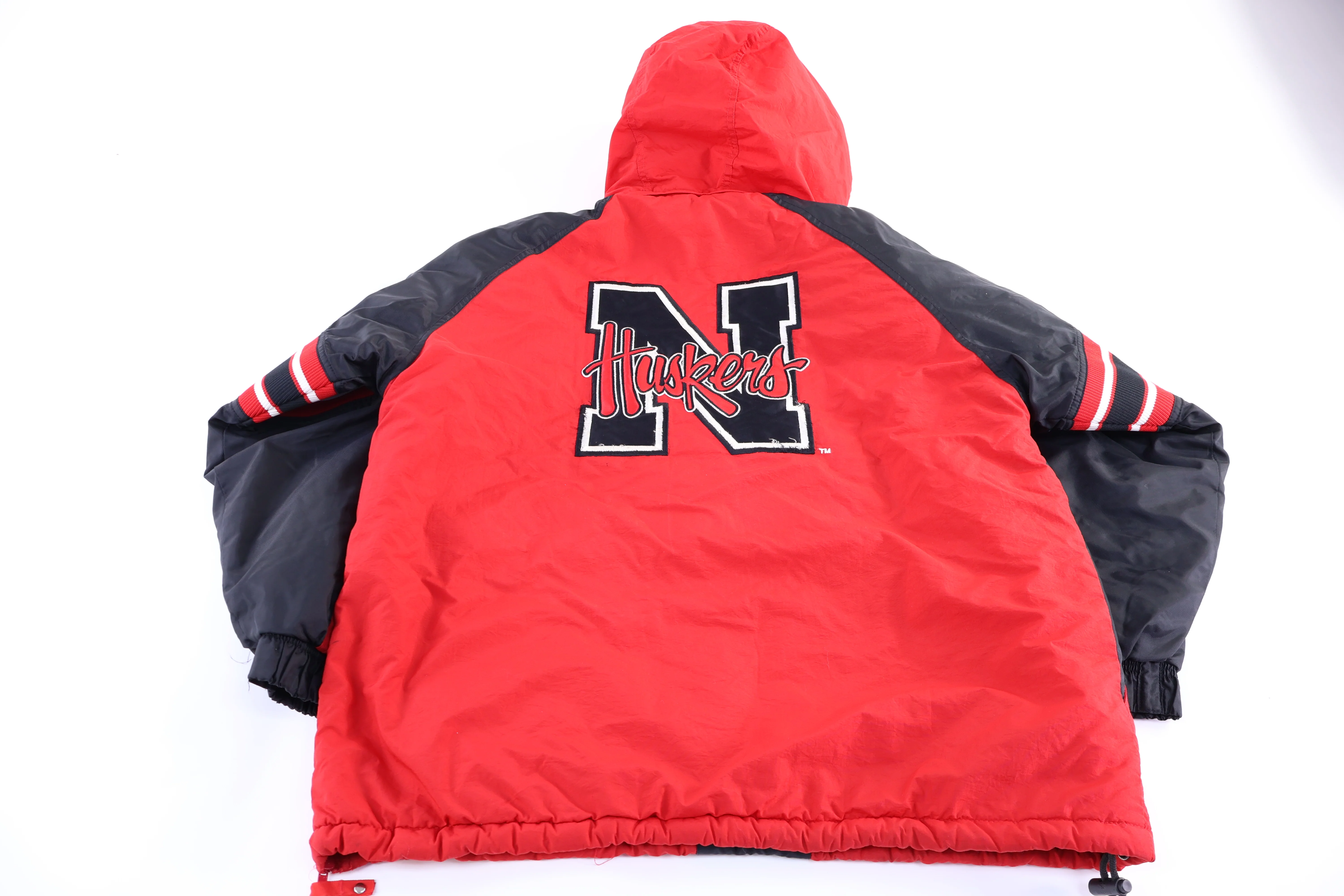 90's University of Nebraska Full Zip Puffer Jacket - Image 2