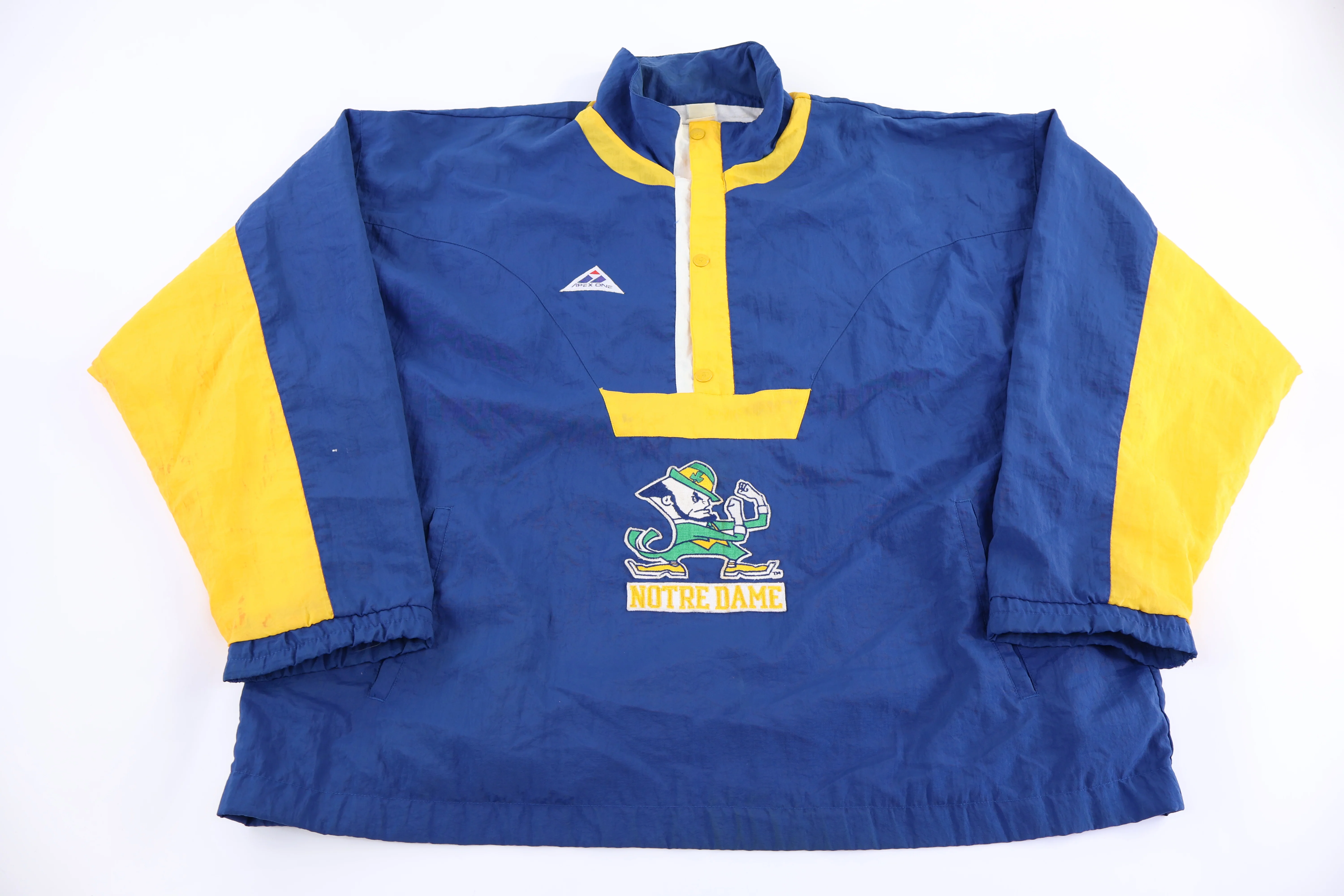 90's University of Notre Dame Half Zip Pullover Windbreaker