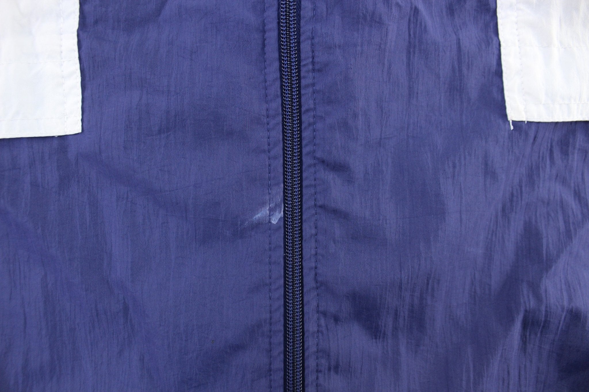 90's USA Olympic Embroidered Logo Navy, White, & Yellow Zip Up Jacket - Image 3