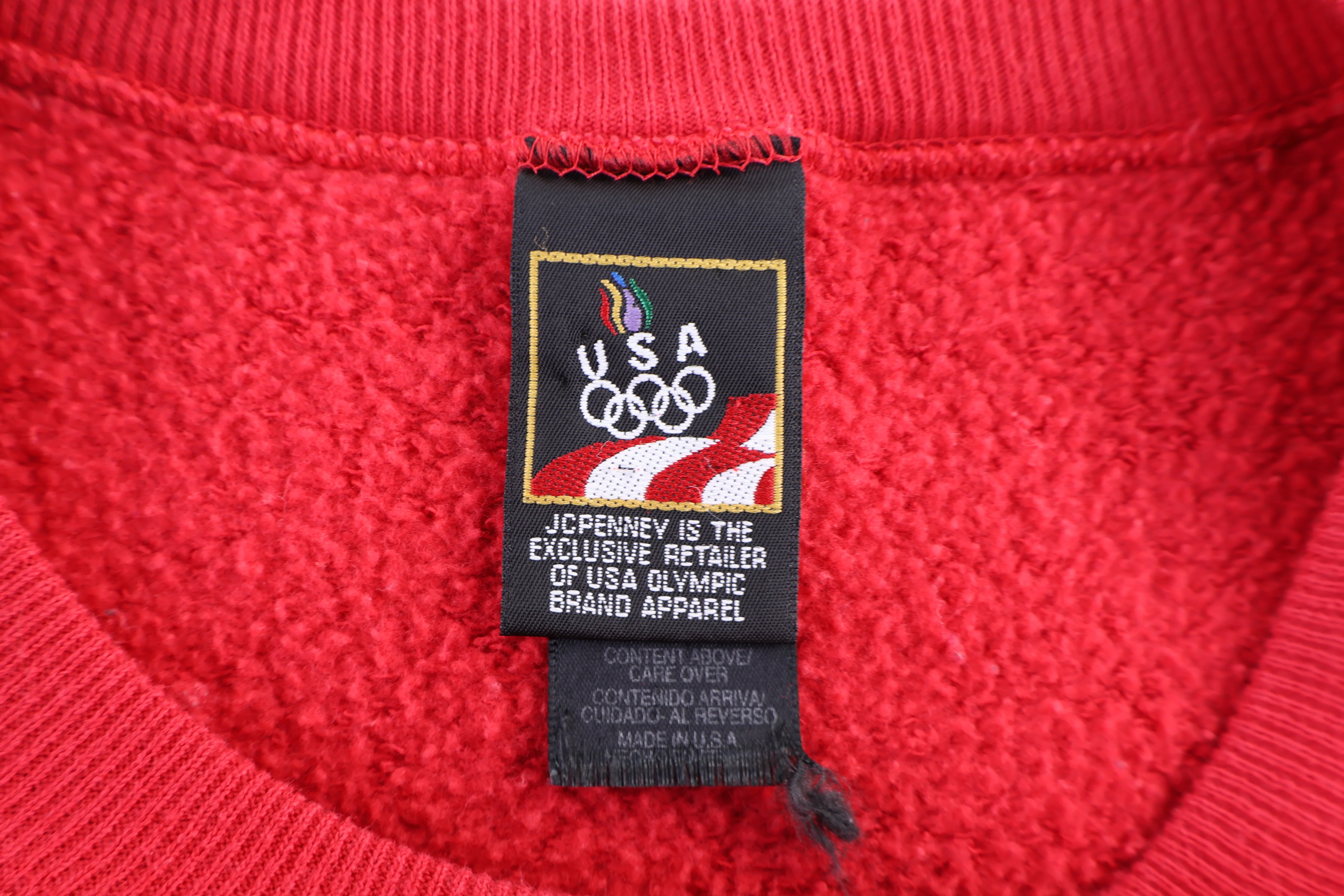 90's USA Olympics Red Sweatshirt - Image 3