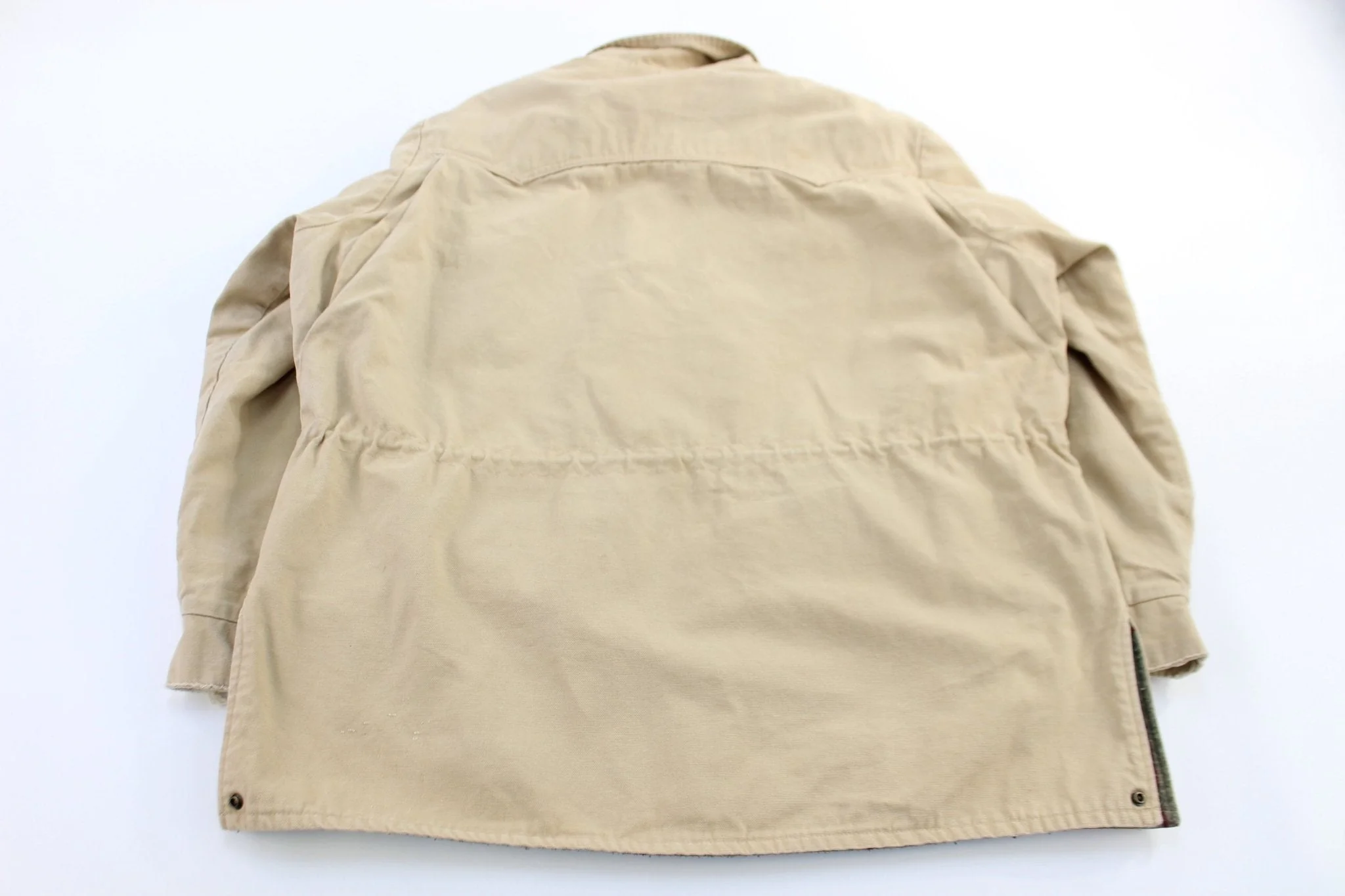 90's Wall's Tan Blanket Lined Chore Jacket - Image 2