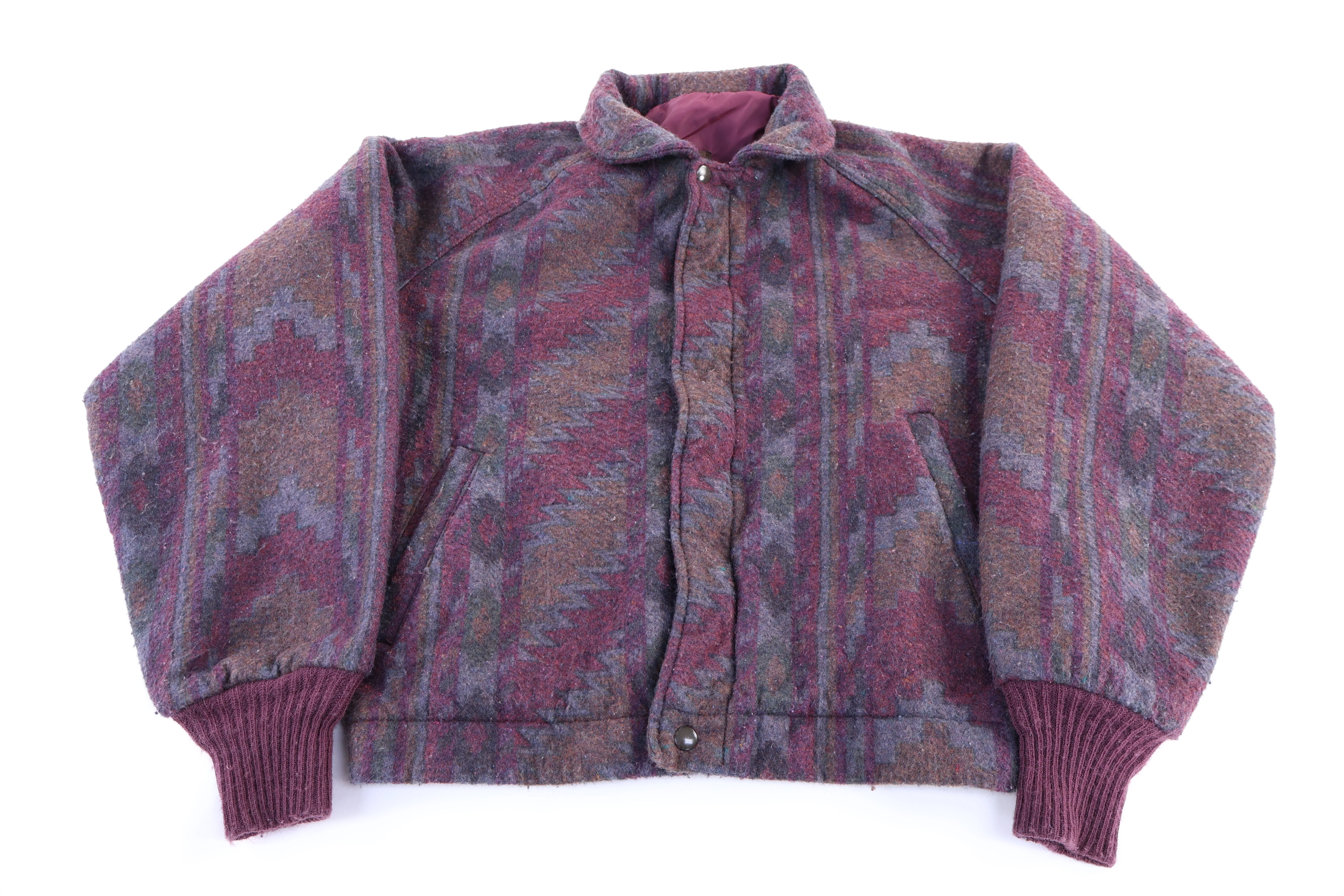 90's Wall's Western Pattern Bomber Jacket