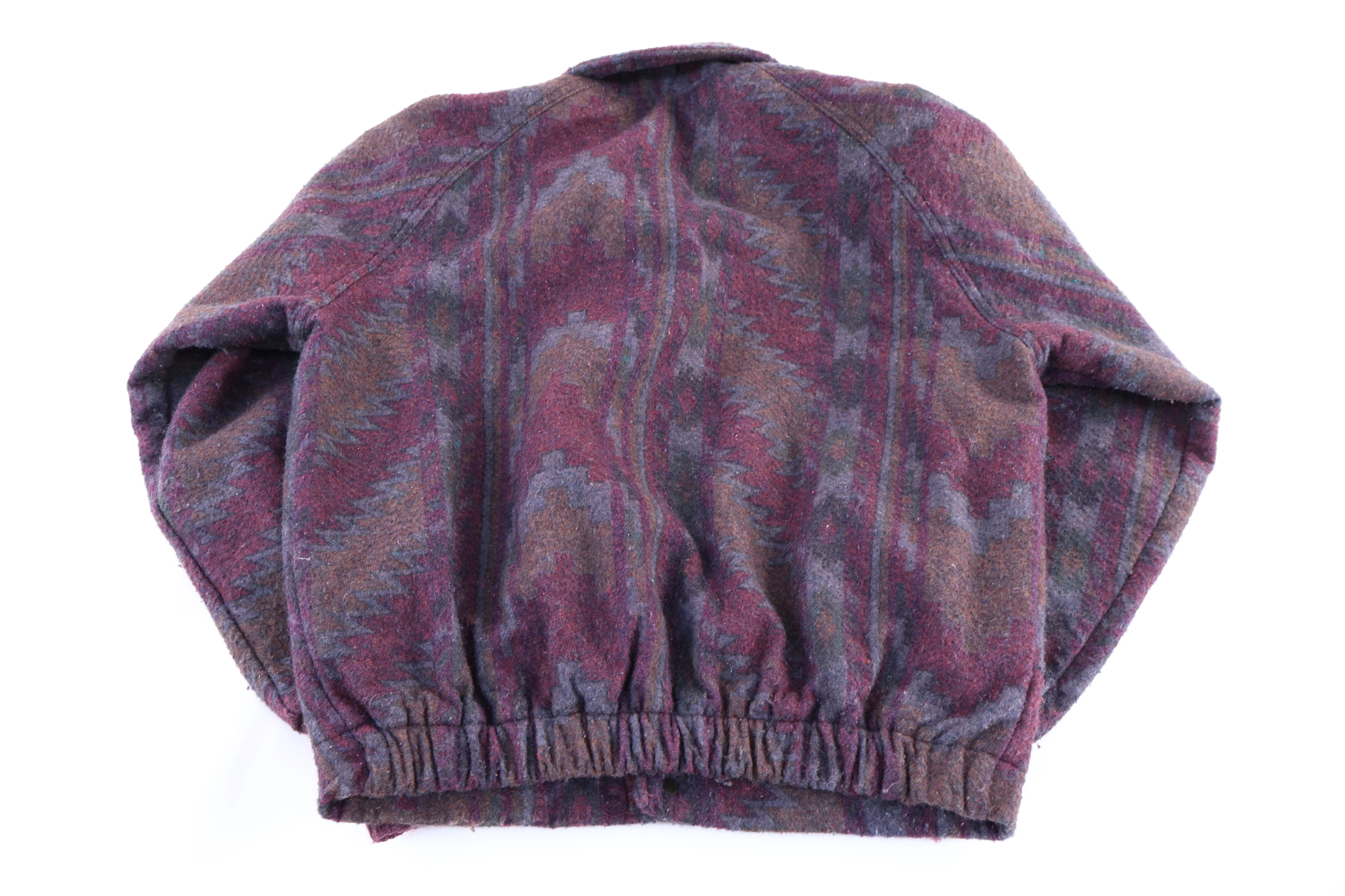 90's Wall's Western Pattern Bomber Jacket - Image 2