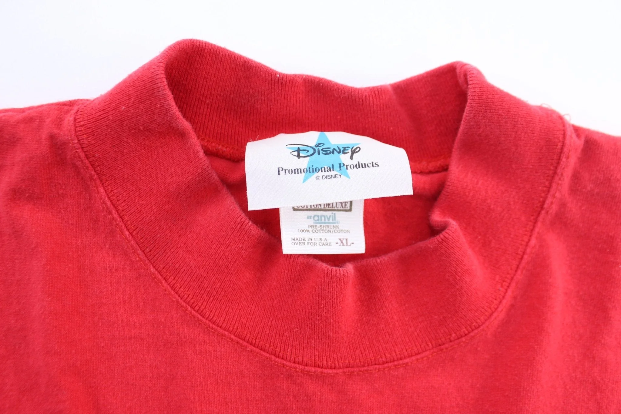 90's Walt Disney Embroidered Pocahontas Red LS T-Shirt - Image 4