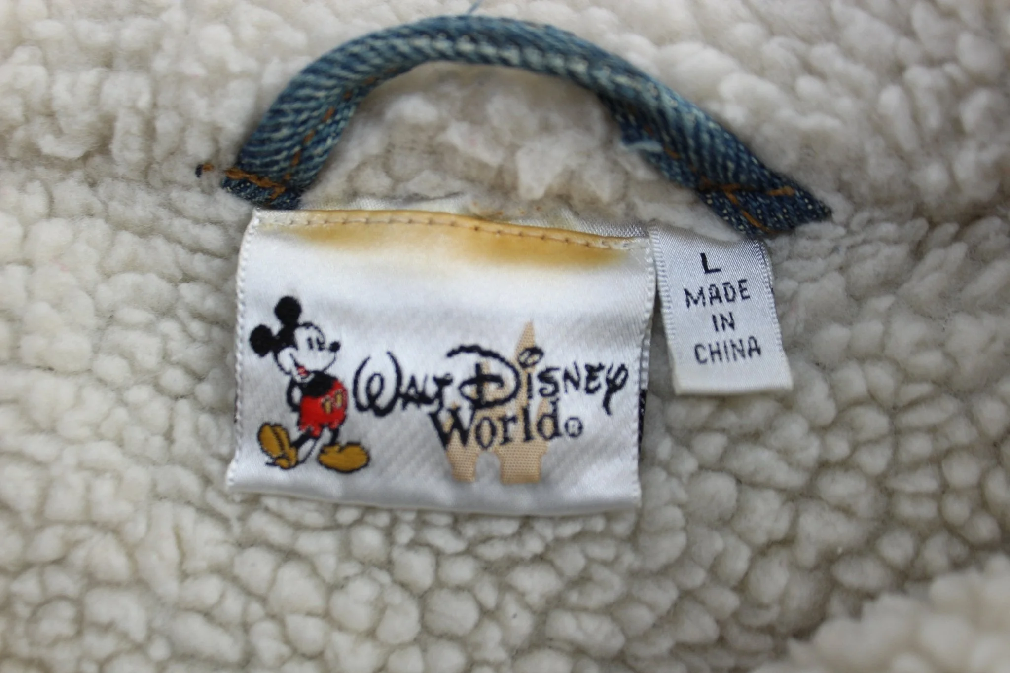 90's Walt Disney World Sherpa Lined Trucker Jacket - Image 3
