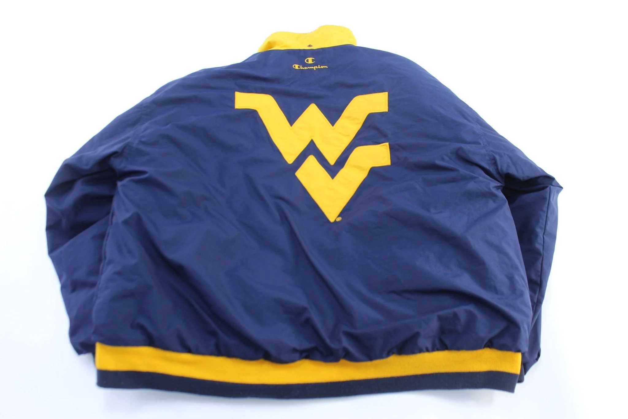 90's West Virginia University Embroidered Champion Zip Up Jacket - Image 2