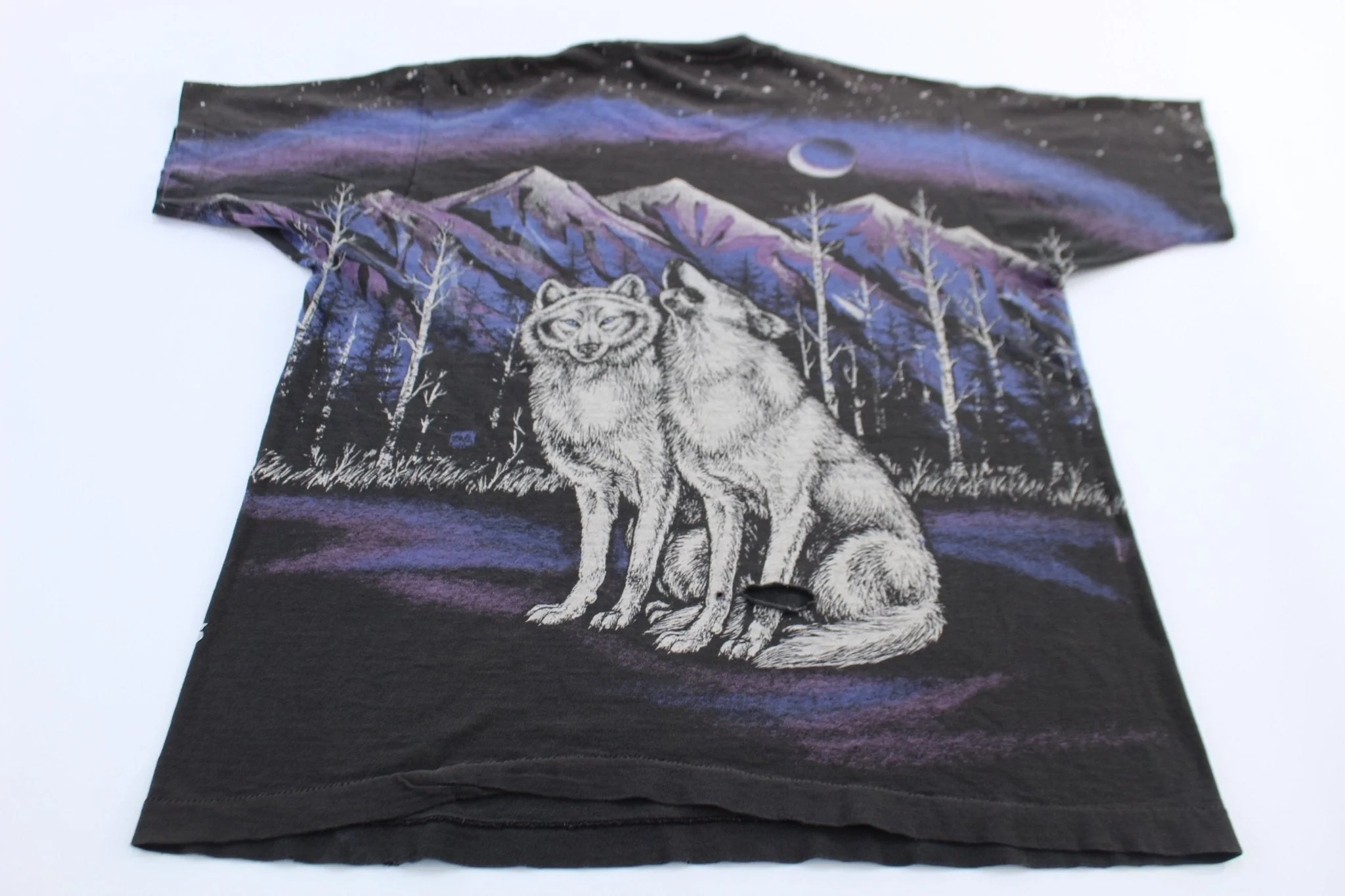 90's Wolf Las Vegas All Over Print T-Shirt - Image 2