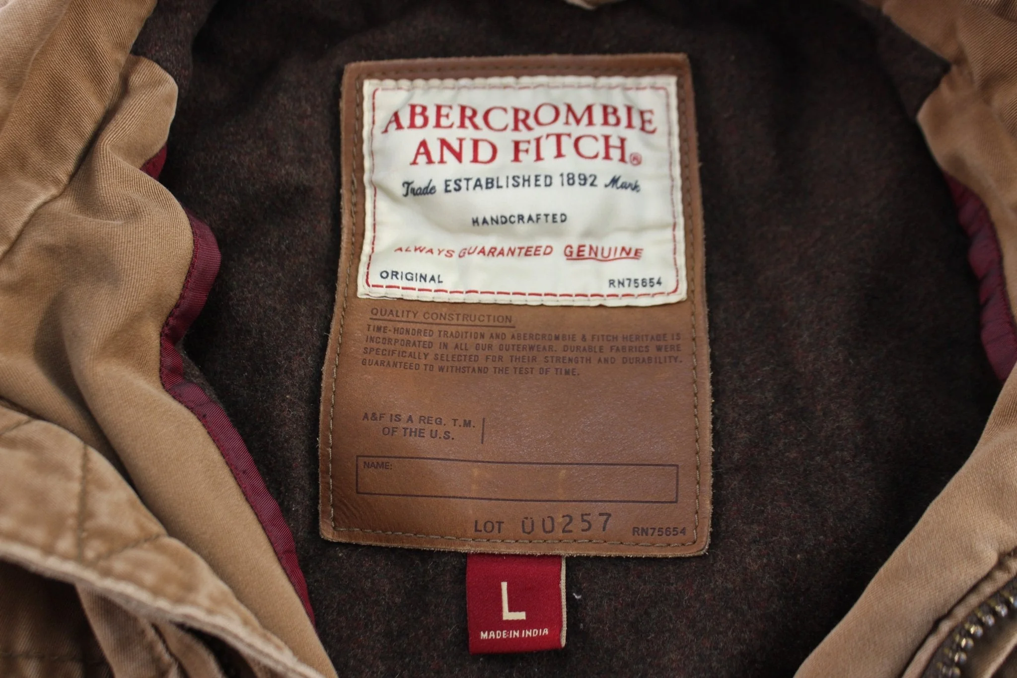 Y2K Abercrombie And Fitch Brown Full Zip Jacket - Image 4
