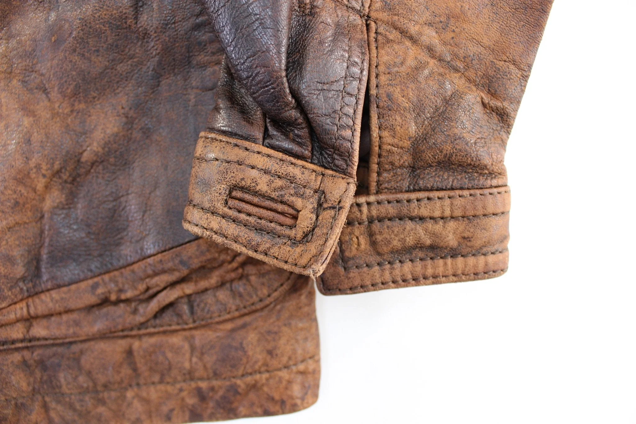 Adam Spencer Brown Leather Zip Up Jacket - Image 3