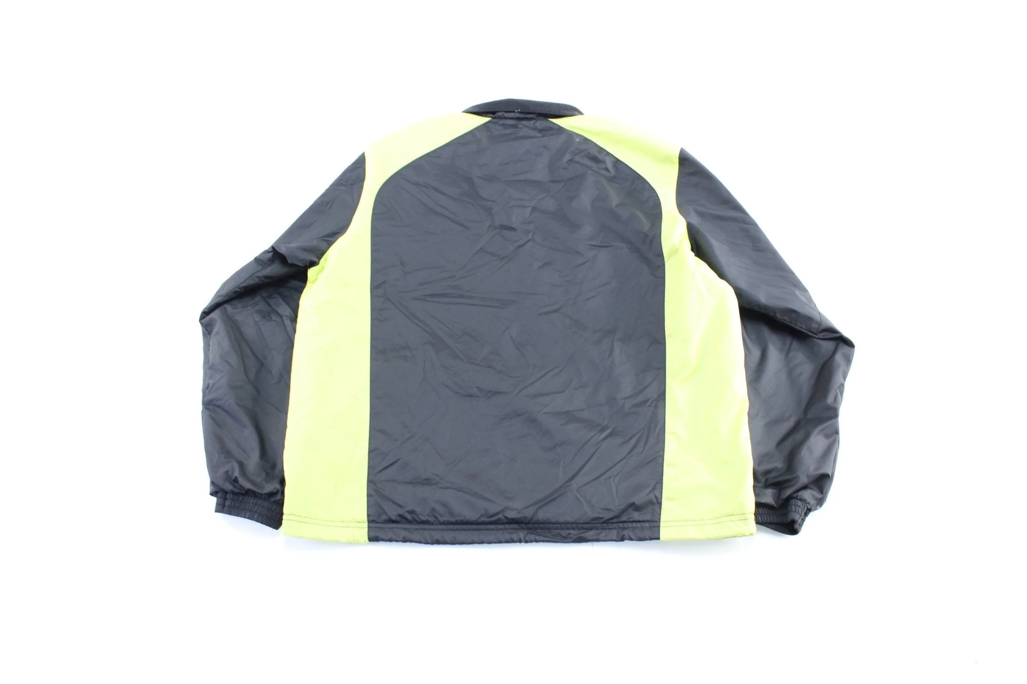 Adidas Embroidered Logo Black & Green Striped Zip Up Jacket - Image 2