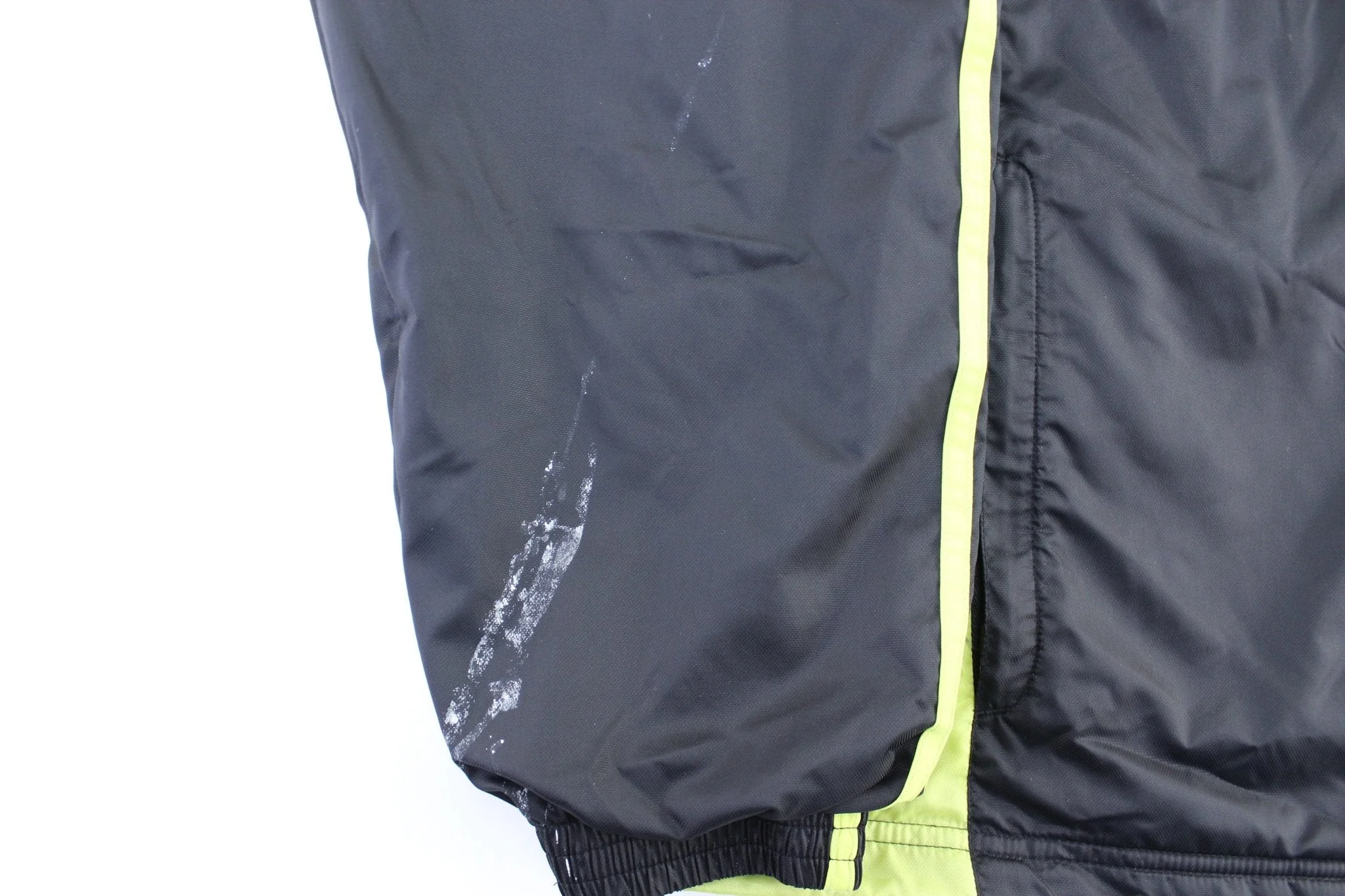 Adidas Embroidered Logo Black & Green Striped Zip Up Jacket - Image 3