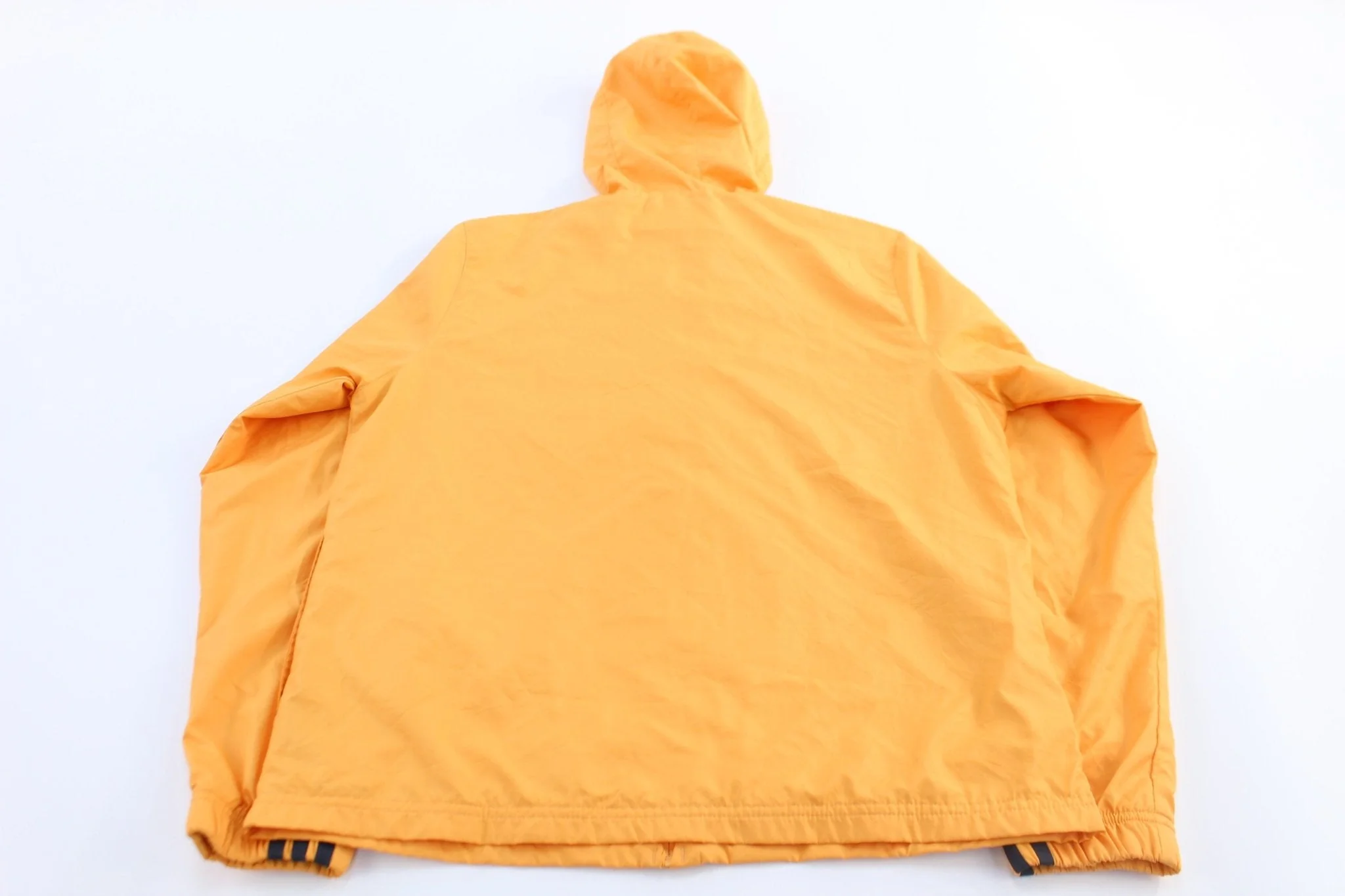 Women's Adidas Embroidered Logo Black & Orange Striped Zip Up Jacket - Image 2
