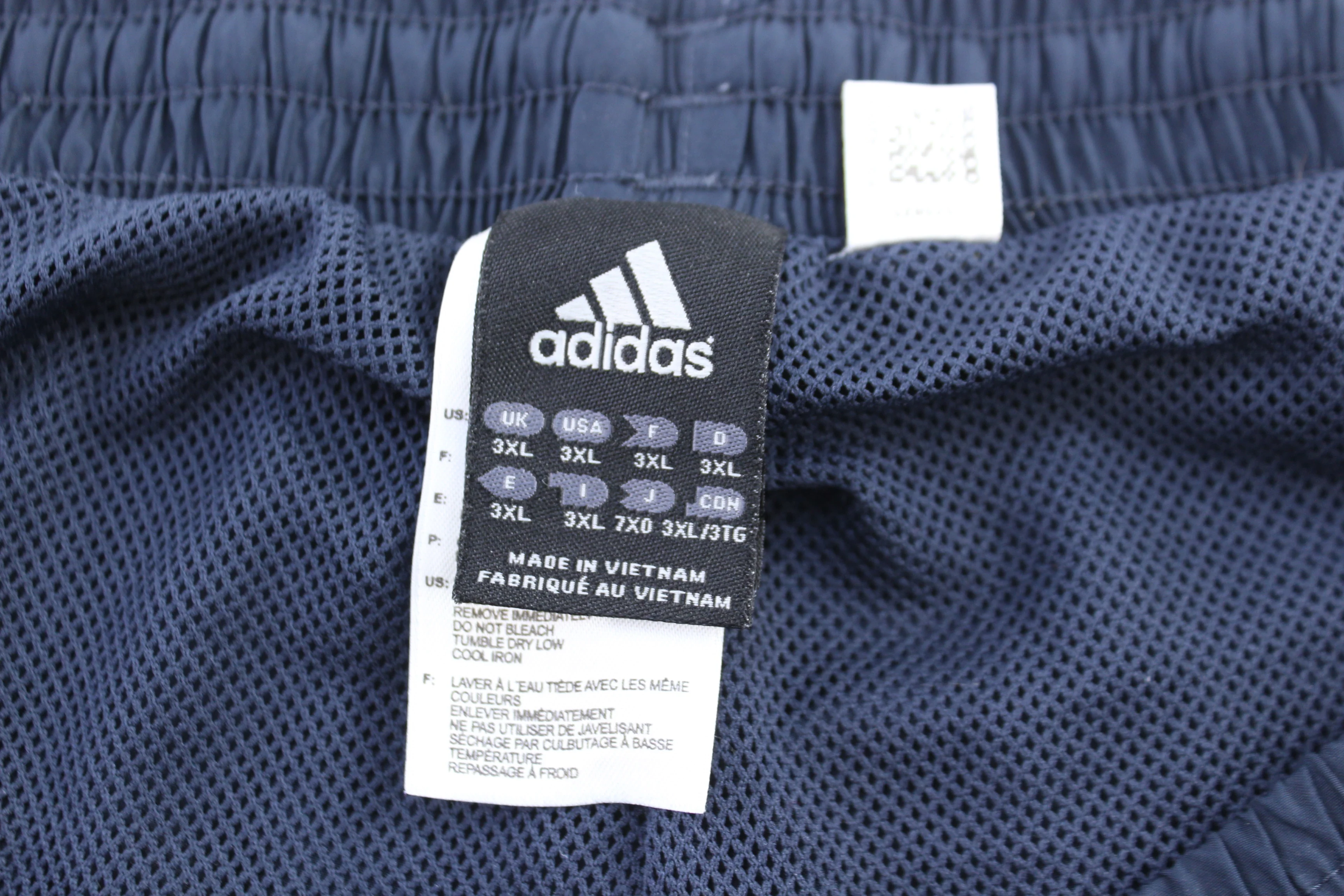 Adidas Embroidered Logo Blue & White Track Pants - Image 3
