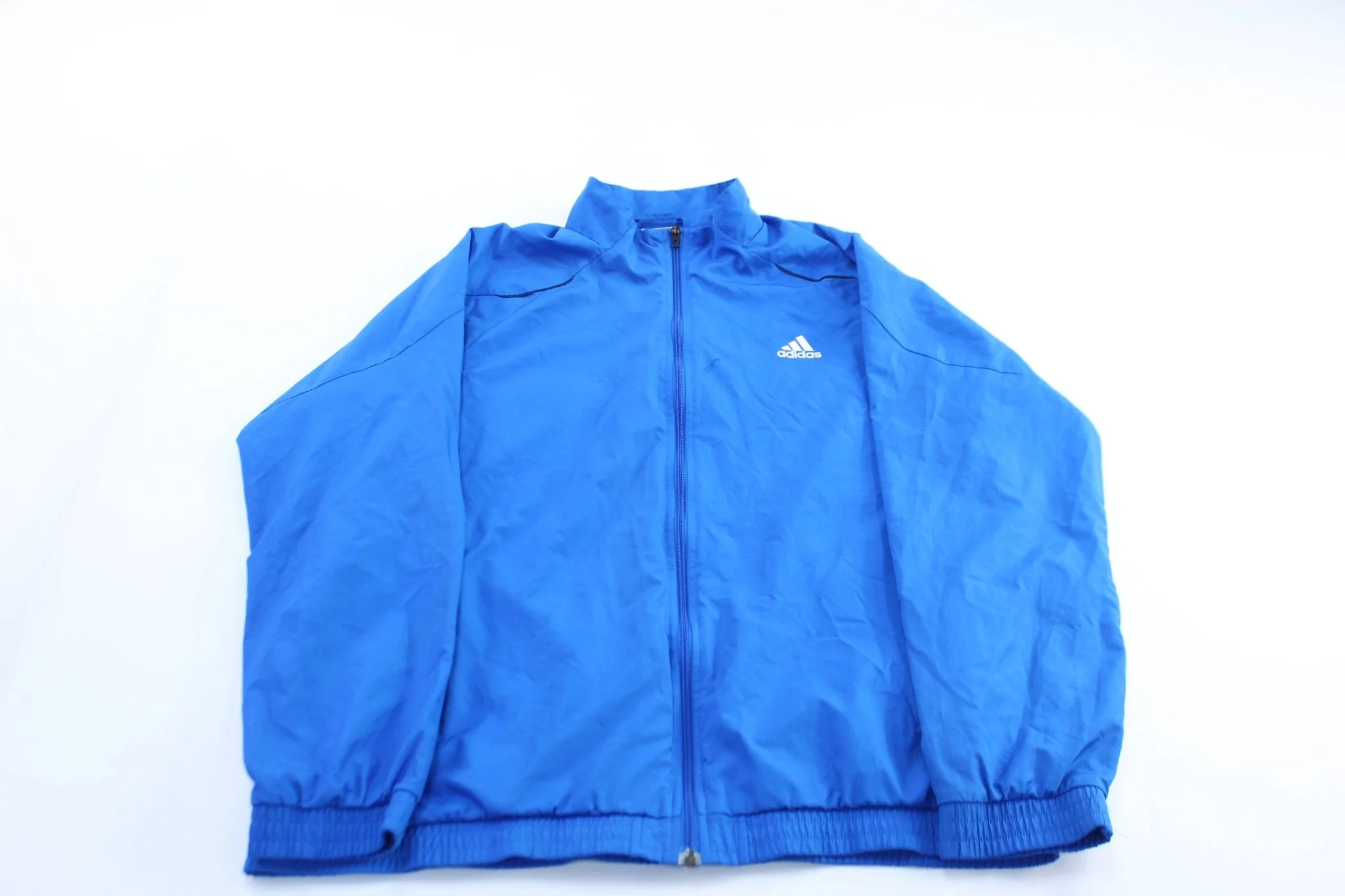 Adidas Embroidered Logo Blue Zip Up Jacket