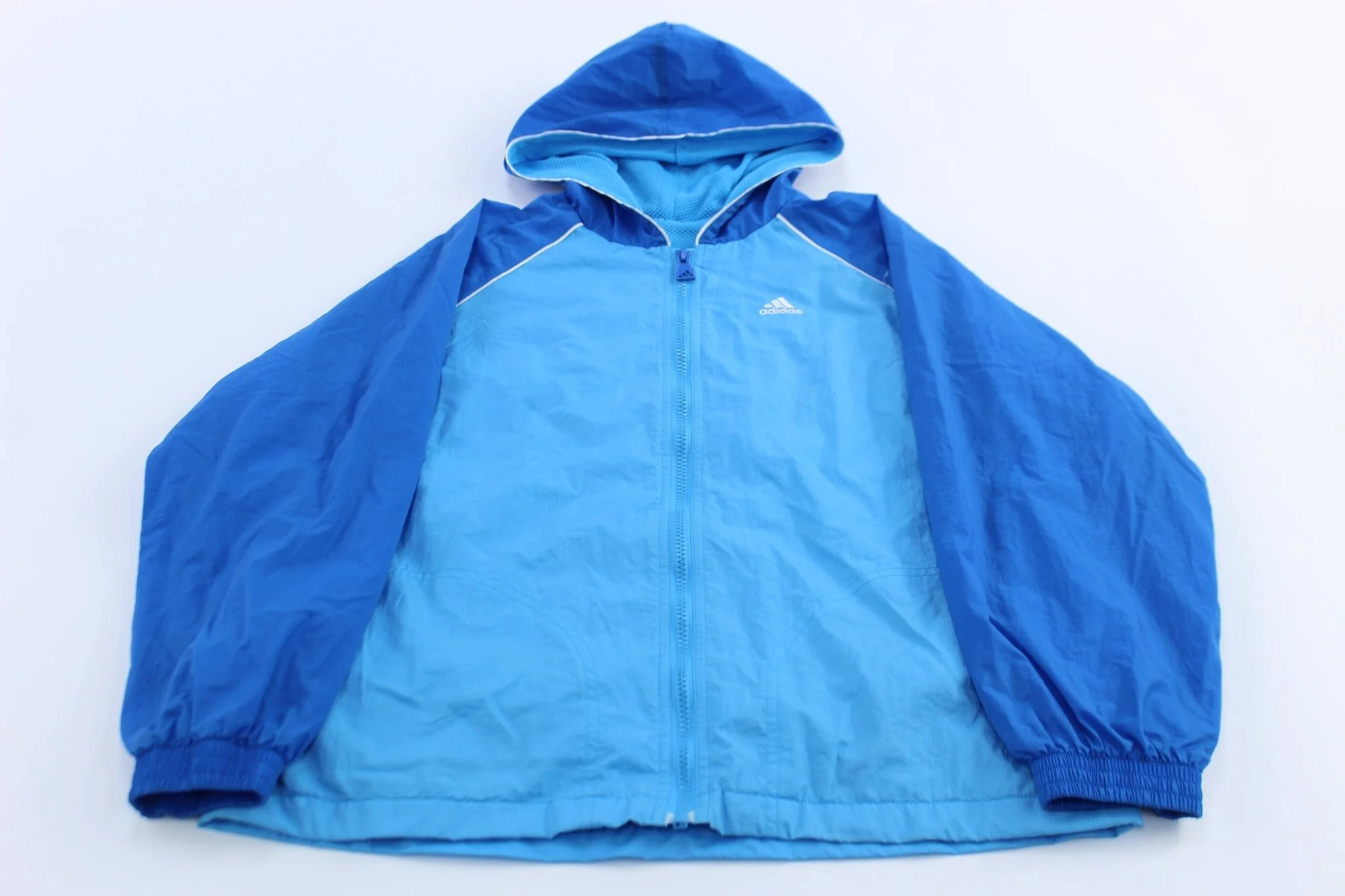 Adidas Embroidered Logo Blue Zip Up Jacket