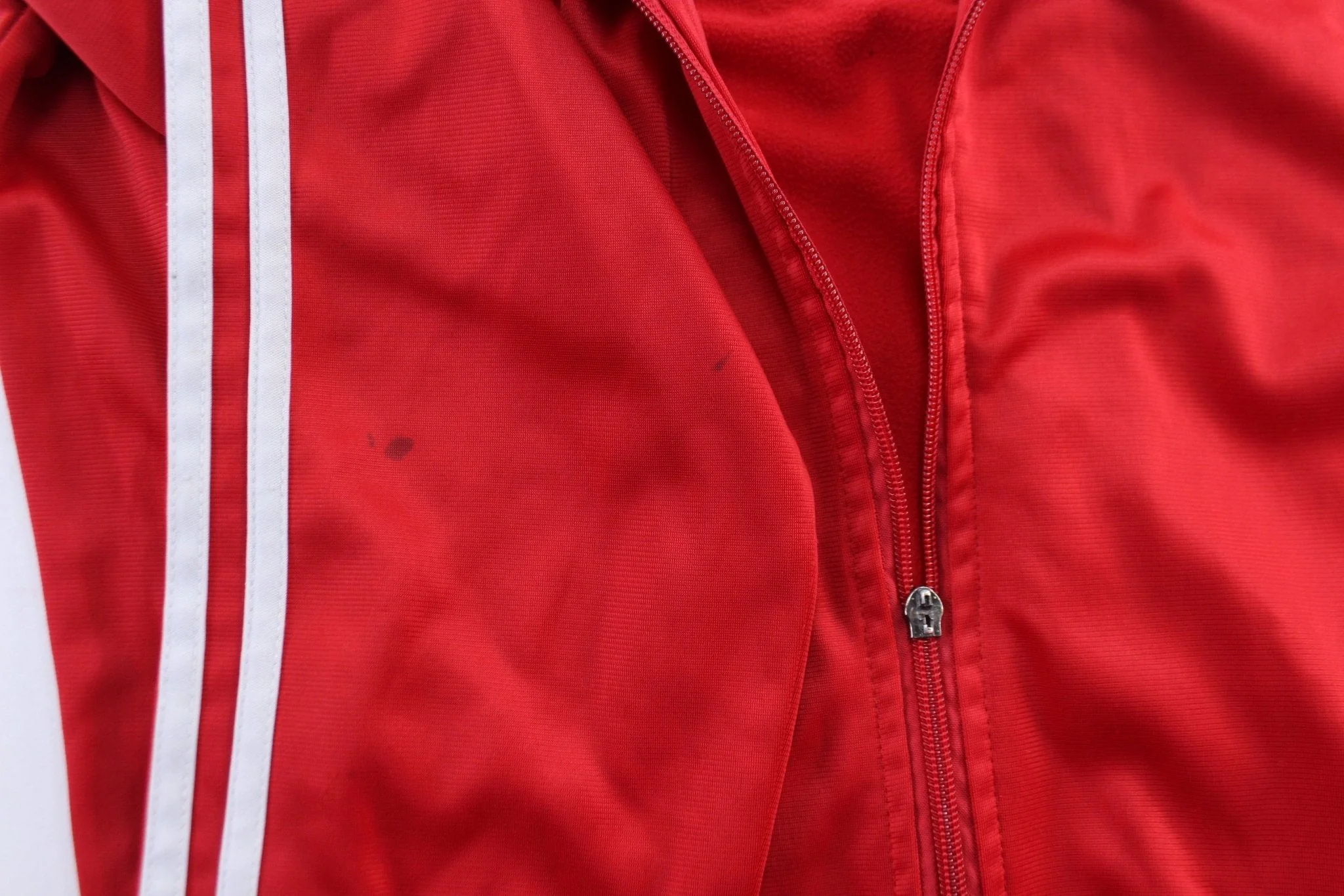 Adidas Embroidered Logo FC Bayern Munchen Striped Zip Up Jacket - Image 4