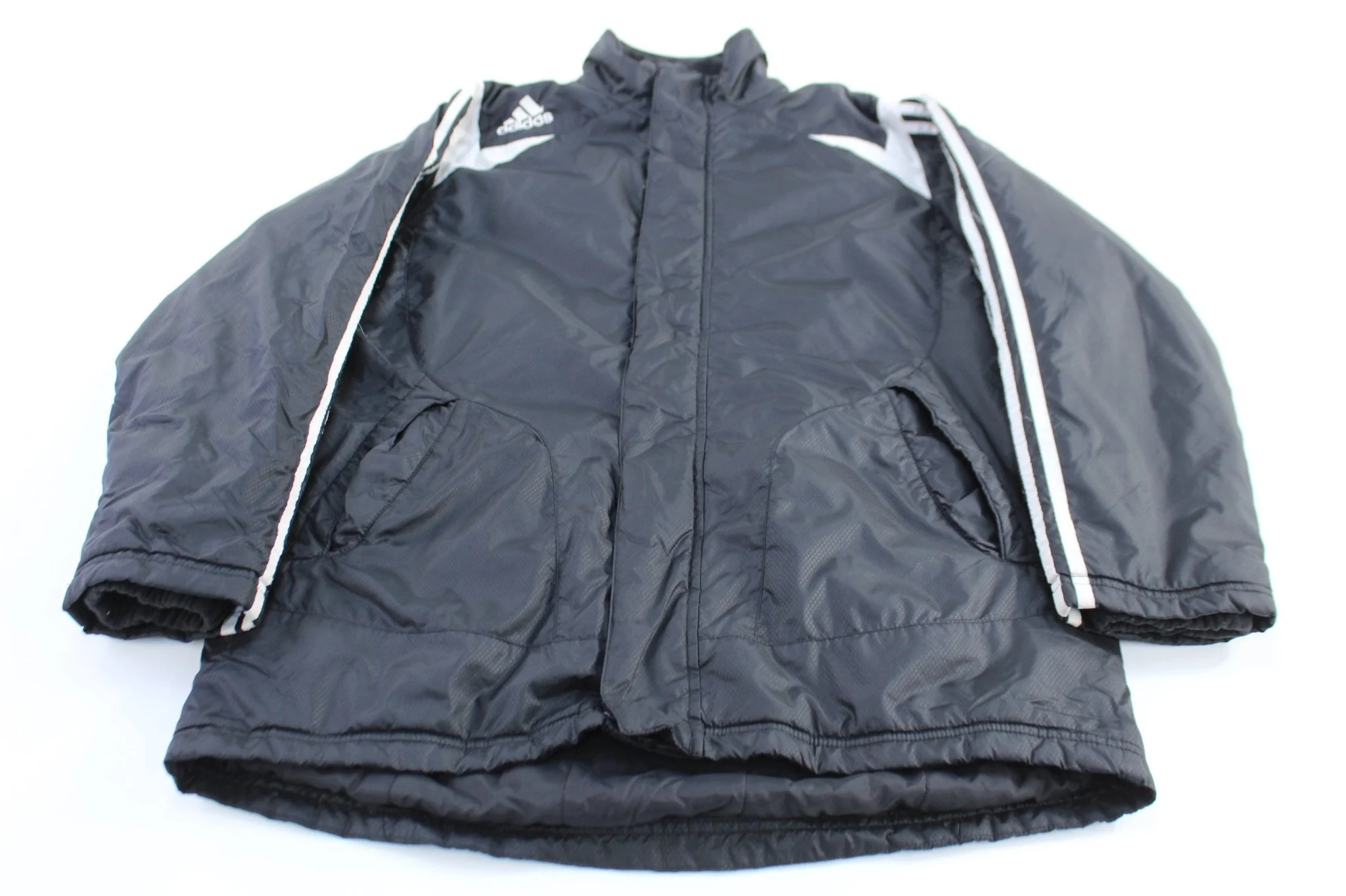 Adidas Embroidered Logo Full Zip Parka Jacket