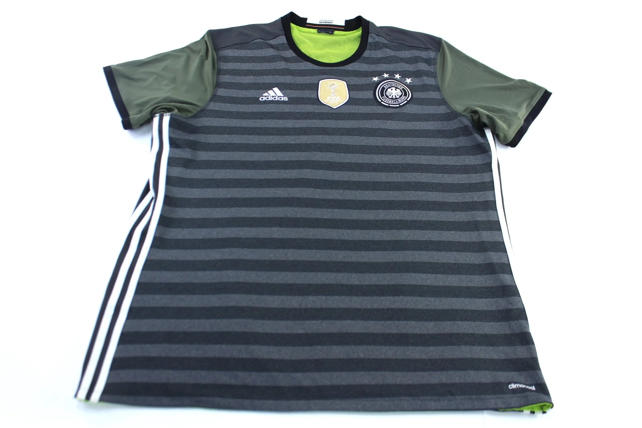 Adidas Embroidered Logo Germany Striped Soccer Jersey