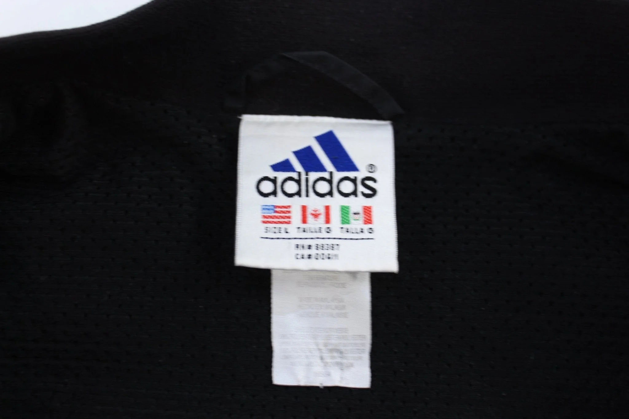 Adidas Embroidered Logo Grey & Black Striped Zip Up Jacket - Image 3