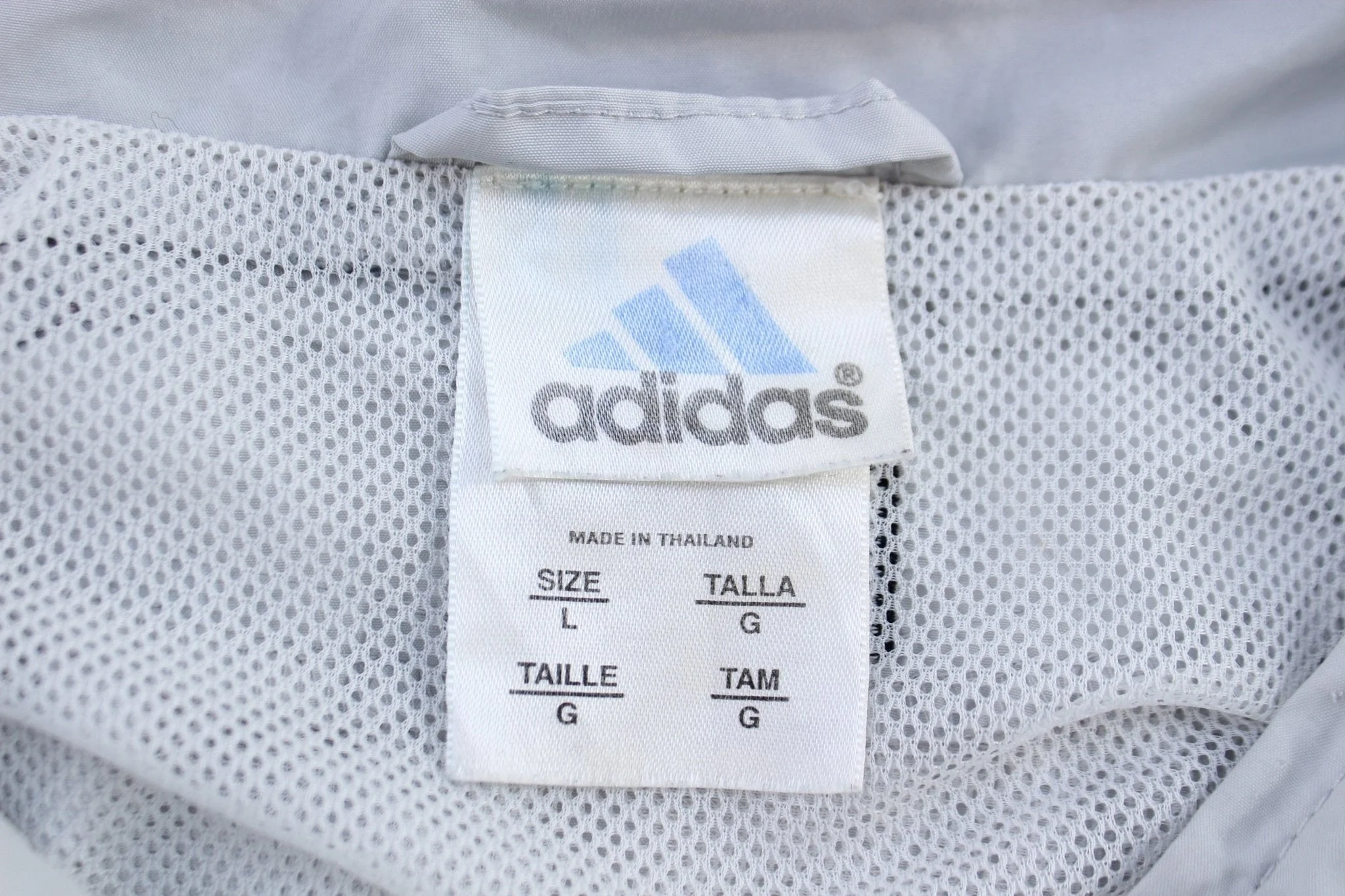 Adidas Embroidered Logo Light Grey & Black Zip Up Jacket - Image 3