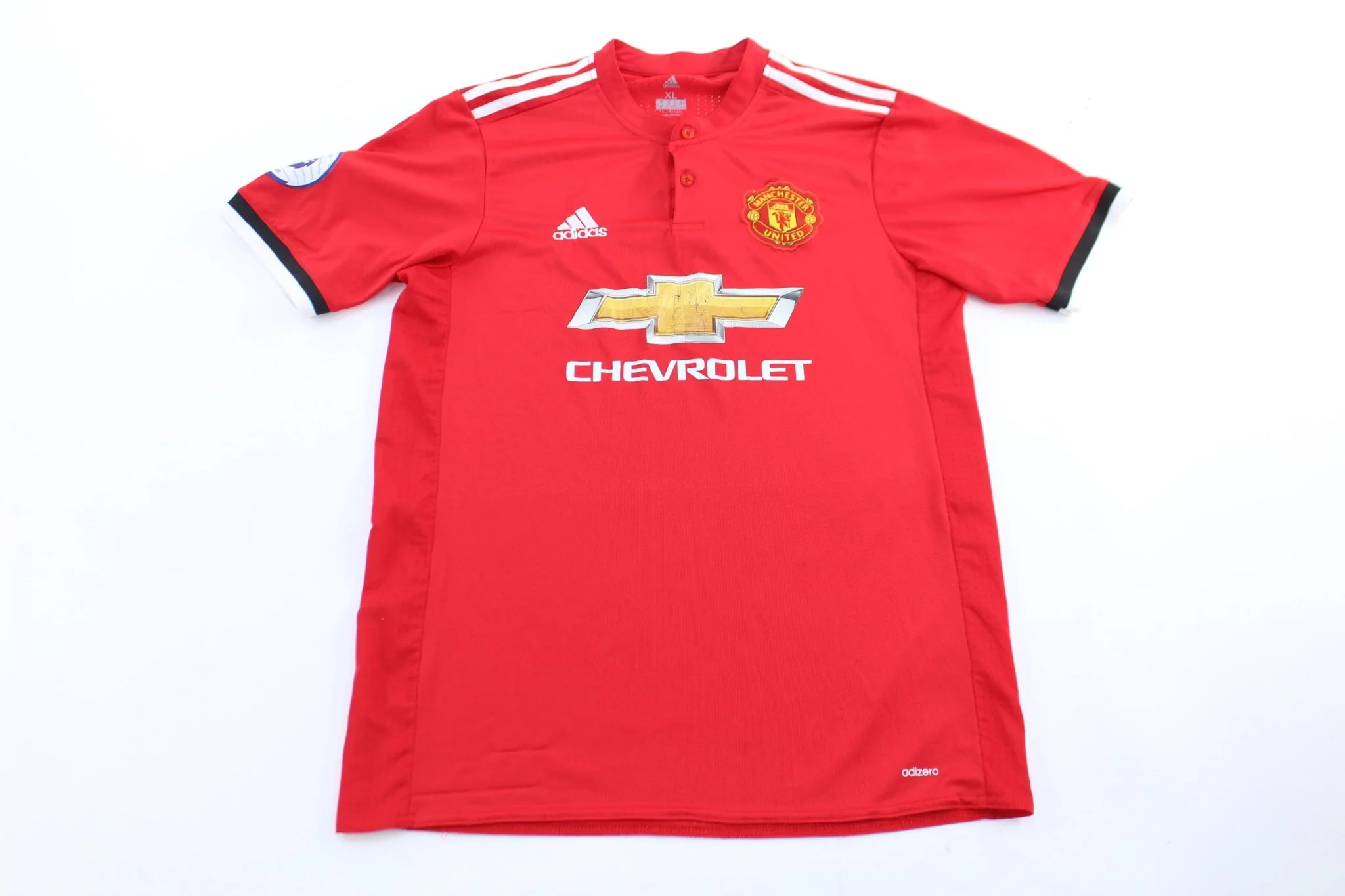 Adidas Embroidered Logo Manchester United Soccer Jersey