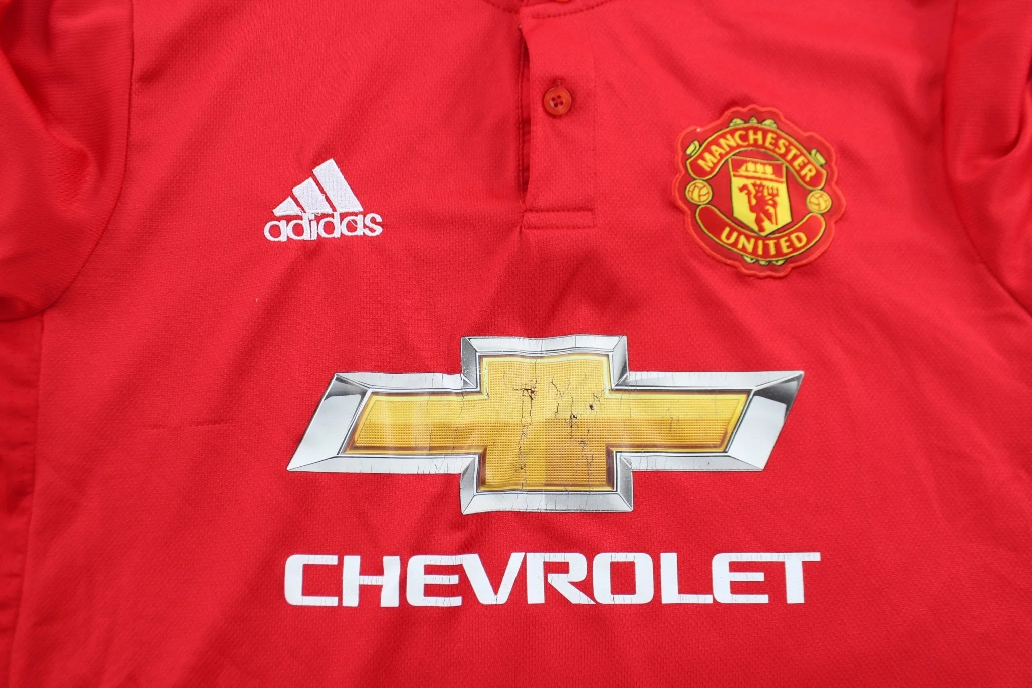 Adidas Embroidered Logo Manchester United Soccer Jersey - Image 3