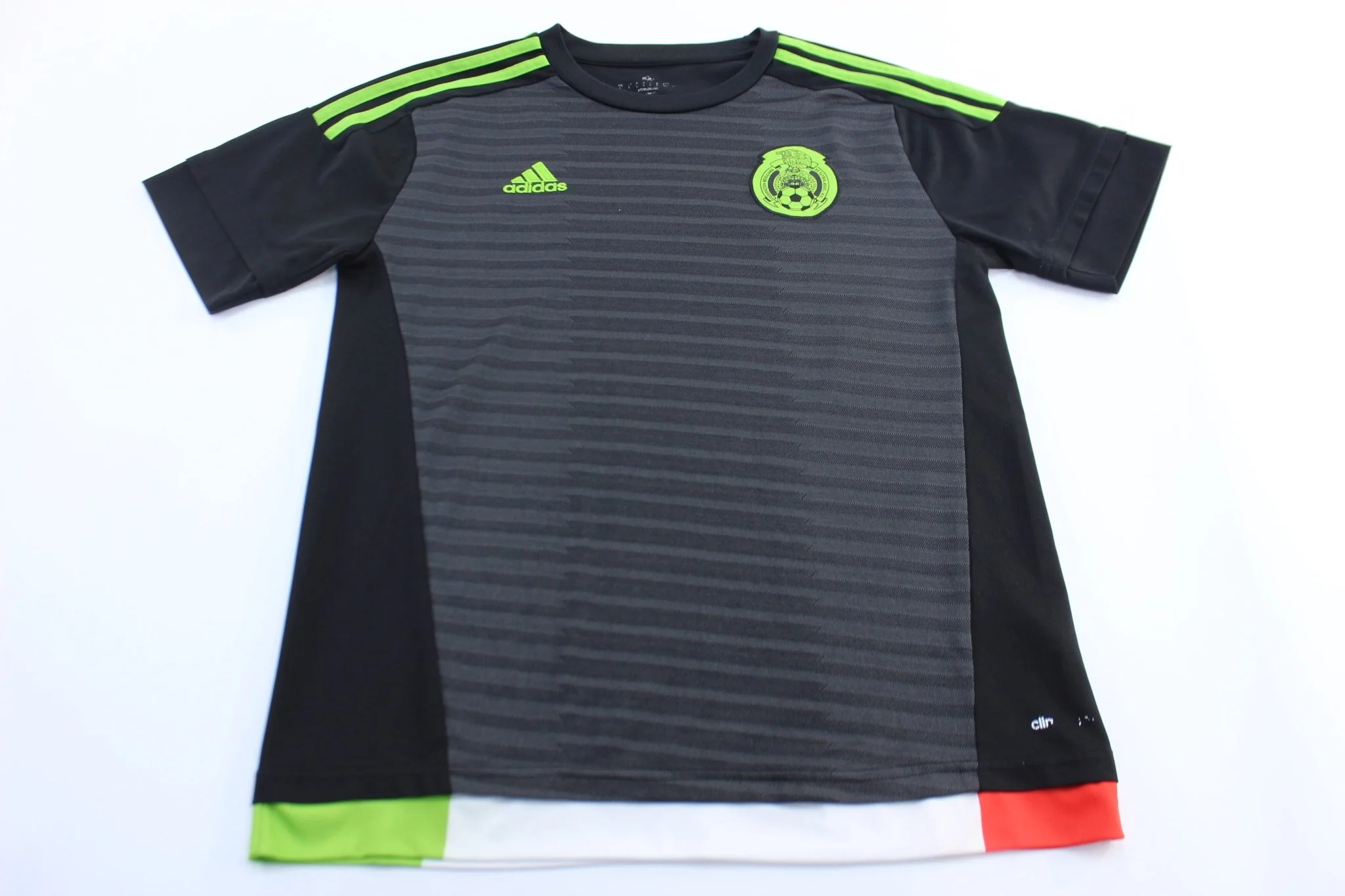 Adidas Embroidered Logo Mexico Striped Soccer Jersey
